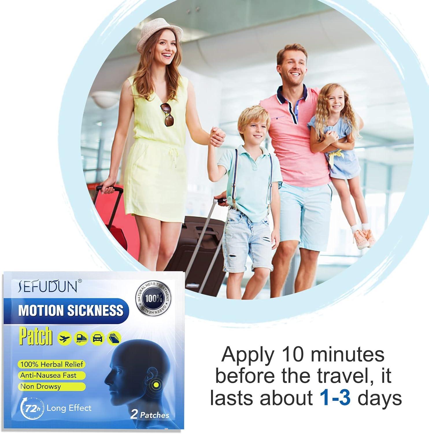 CLOXENY Motion Sickness Patches 40 Count Motion Sickness Patch for Cruise/Dizziness/Vertigo