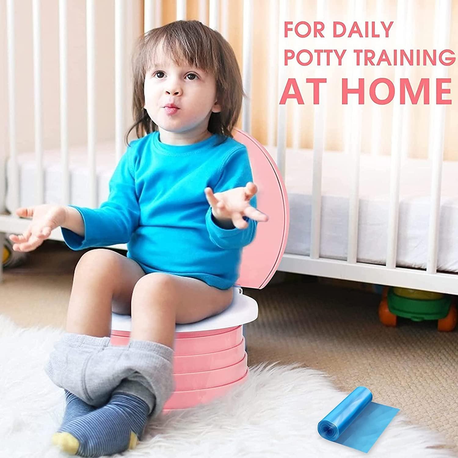 Portable Potty for Kids Toddlers Foldable Travel Potty Training Seat Children's Portable Toilet