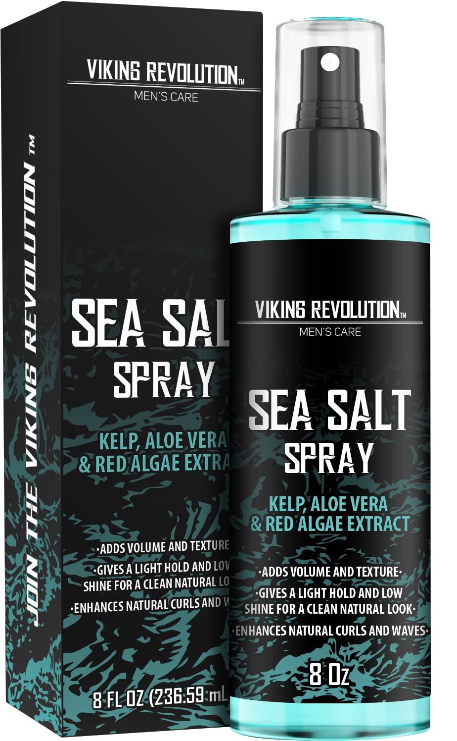 Viking Revolution Sea Salt Spray for Hair Men - Hair Texturizing Spray with  Kelp, Aloe Vera & Red Algae Extract - Surf Spray to Add Volume and Texture  - Sea Salt Spray