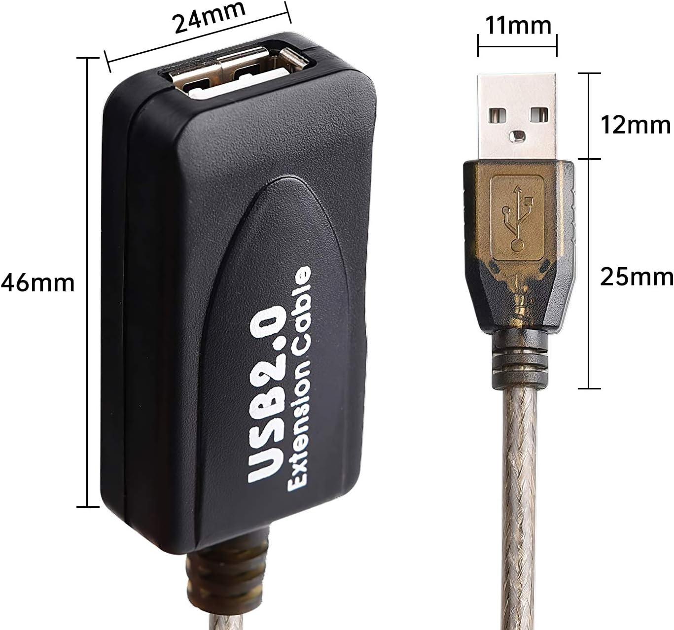 LDKCOK USB 2.0 Type A Male to A Female Active Repeater Extension Cable 100ft  High Speed 480 Mbps 