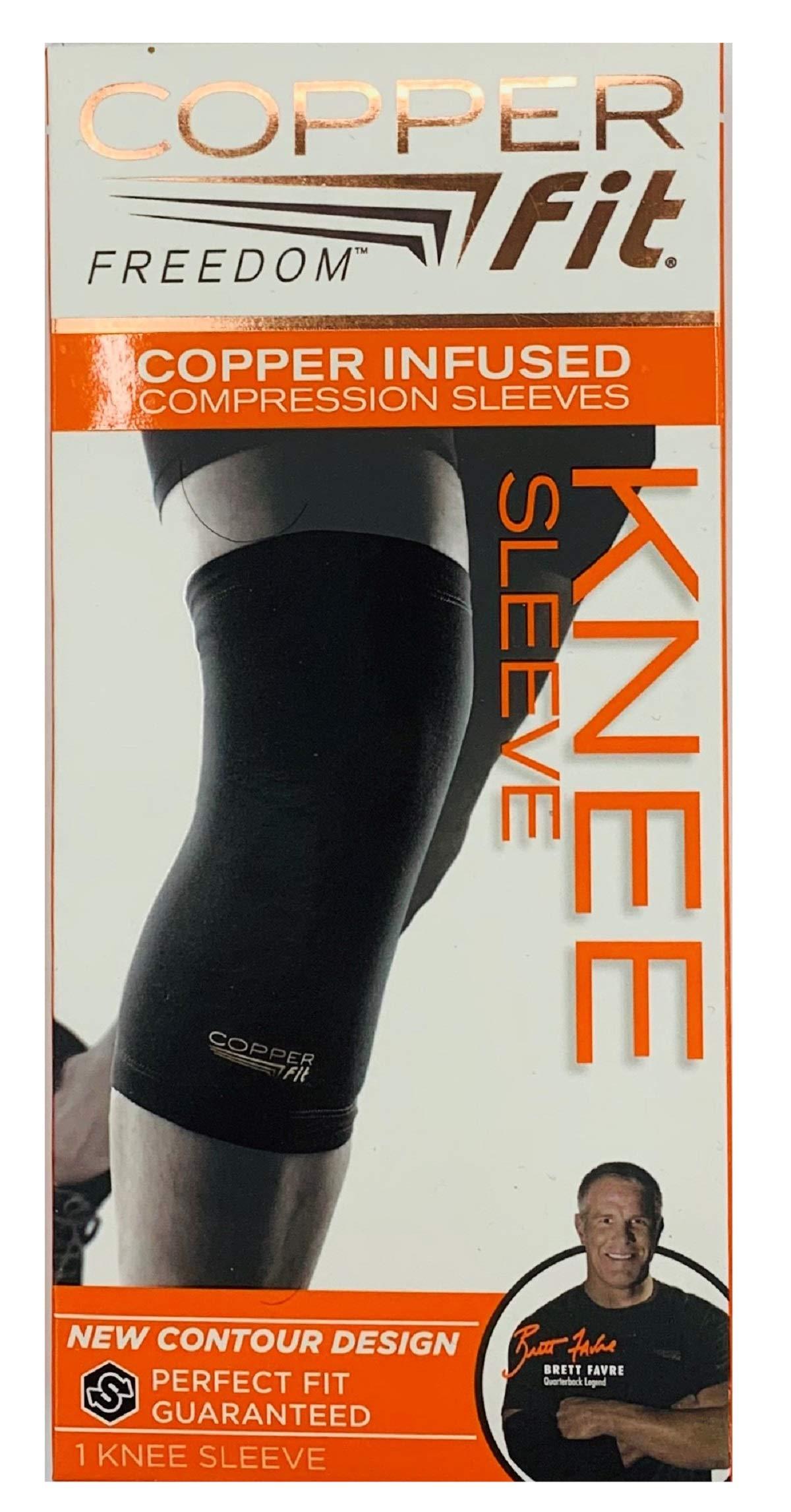 Copper Fit Freedom Knee Sleeve 2 Pack Copper Infused Compression