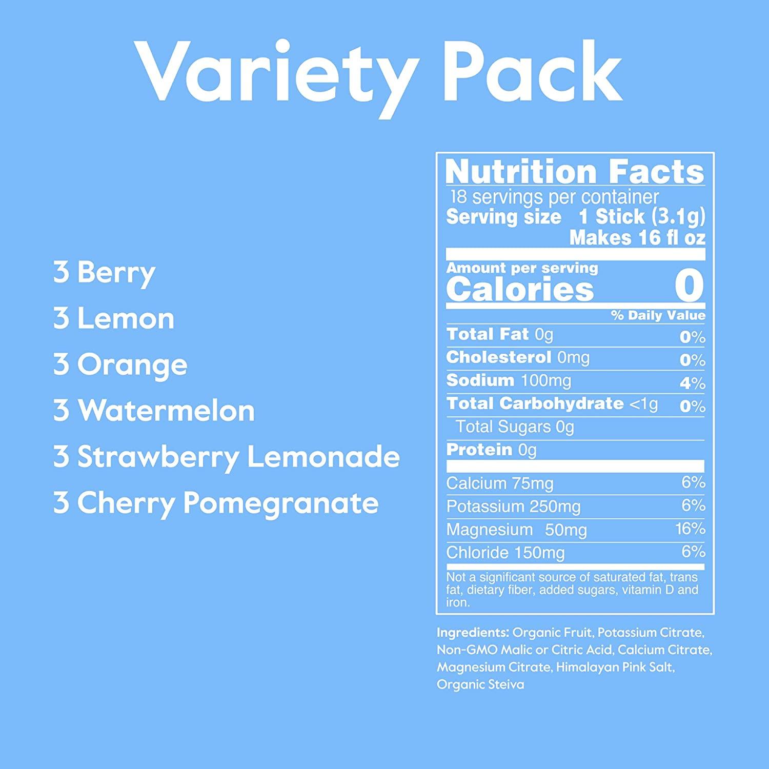 Nectar Hydration Powder Packets Organic Electrolyte Powder No Sugar