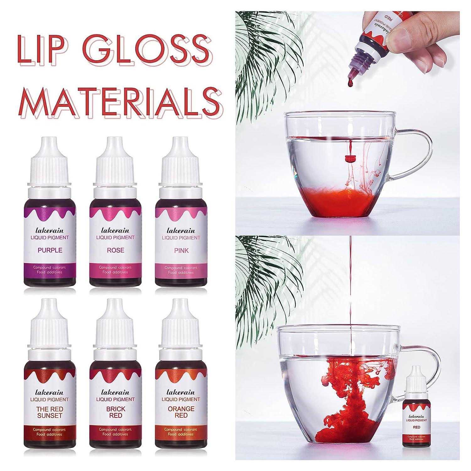 Lip Gloss Pigment 12 Colors Liquid Lipstick Colorant DIY Lip Gloss