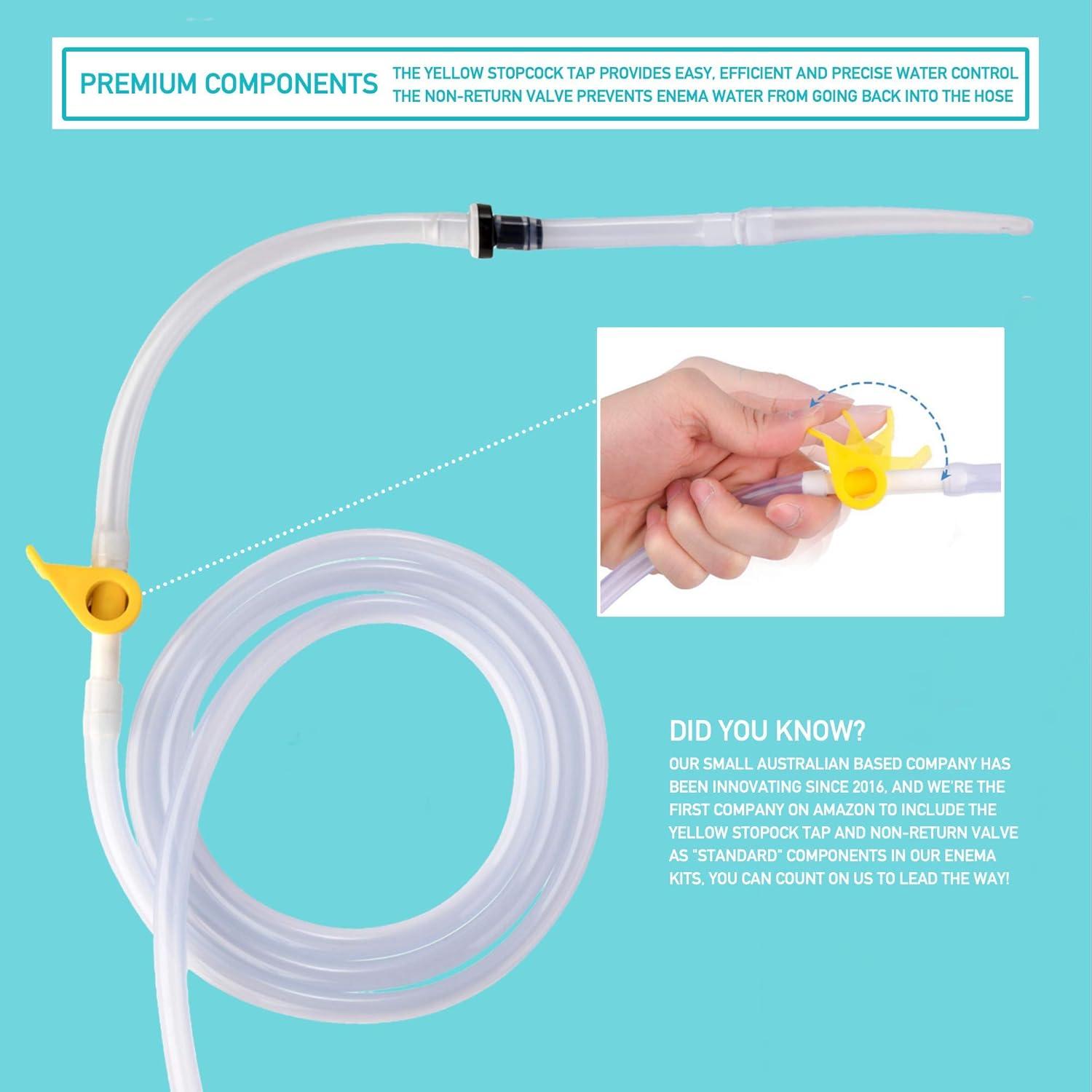 Premium Enema Clear Silicone Enema Bag Kit - 2 Quart Capacity, 6.75ft Hose, 7 Tips - Ideal For Coffee And Water Colon Cleansing | Buy Now With Express International Delivery