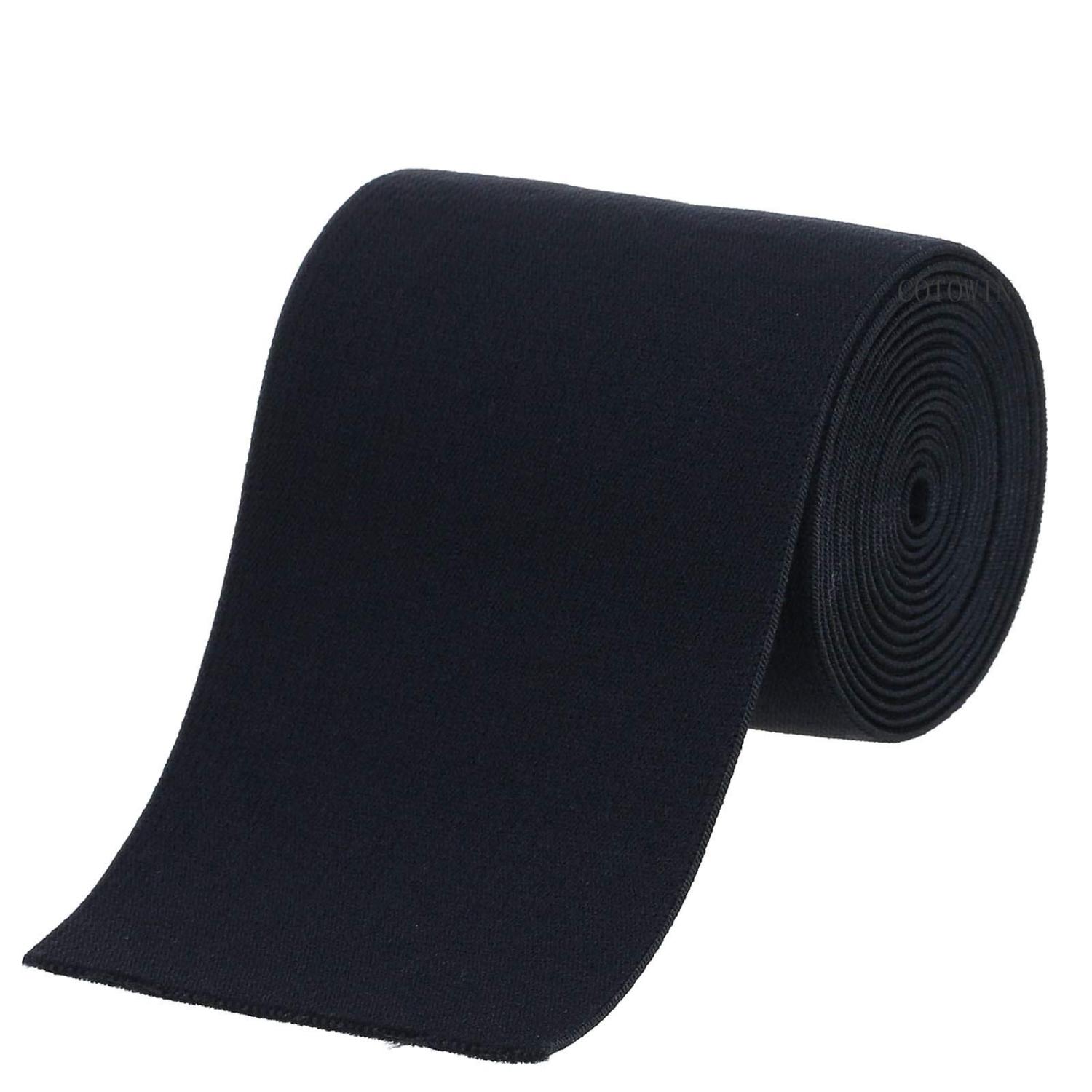 COTOWIN 3-inch Black Plush Elastic Soft Comfortable Sewing Elastic - 2  Yards 3