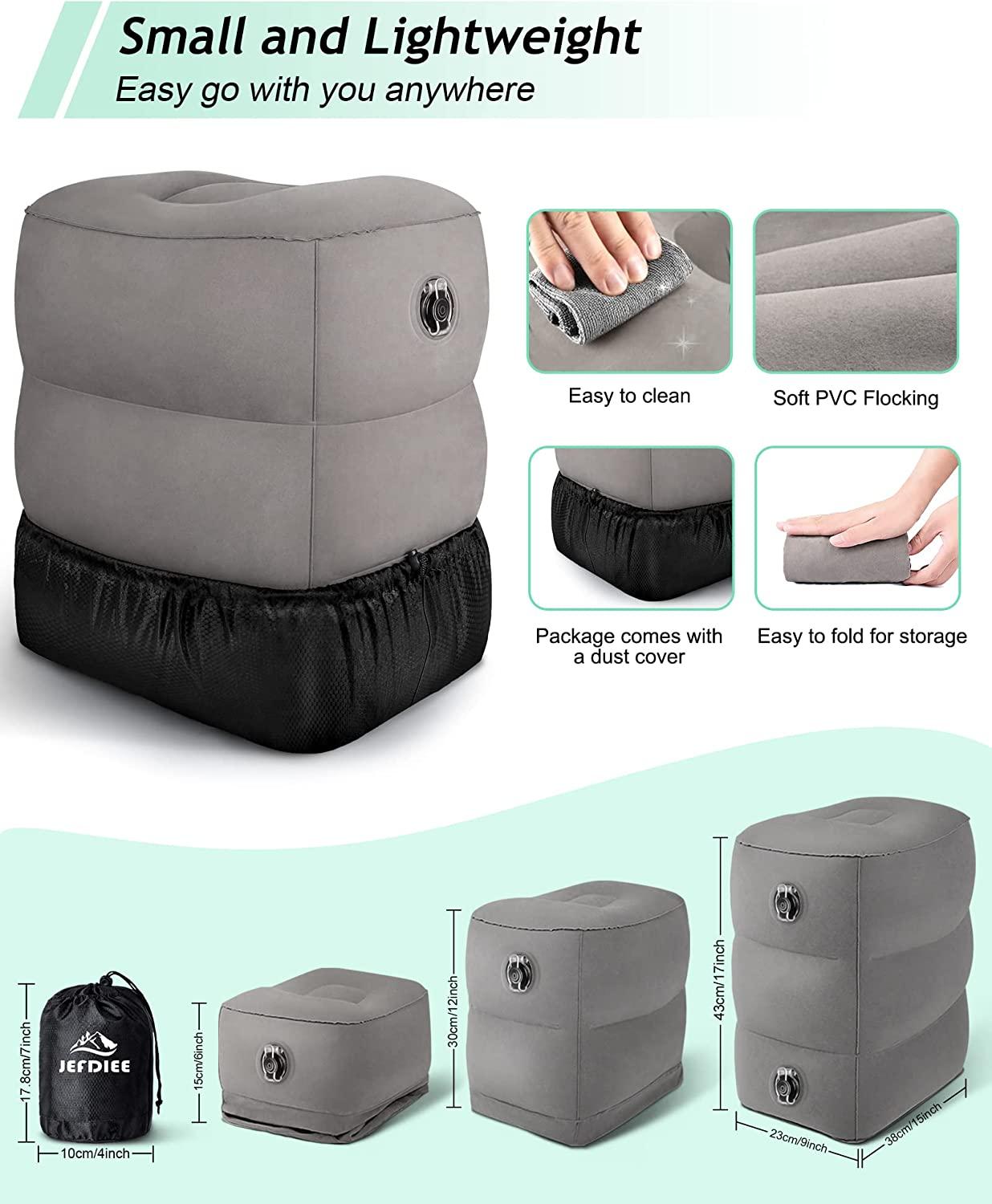 Travel Footrest For Airplane Inflatable Airplane Travel Essentials