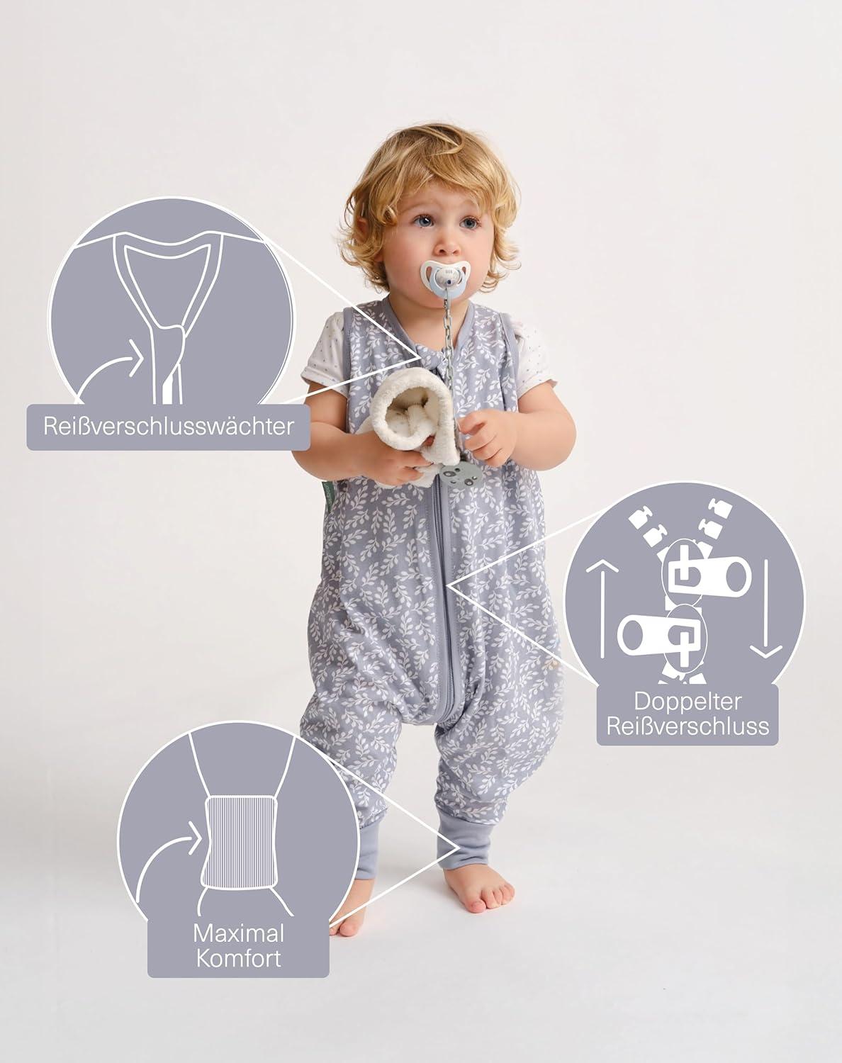Babyschlafsack mit Füßen. Ideal für den Sommer. TOG 0,5