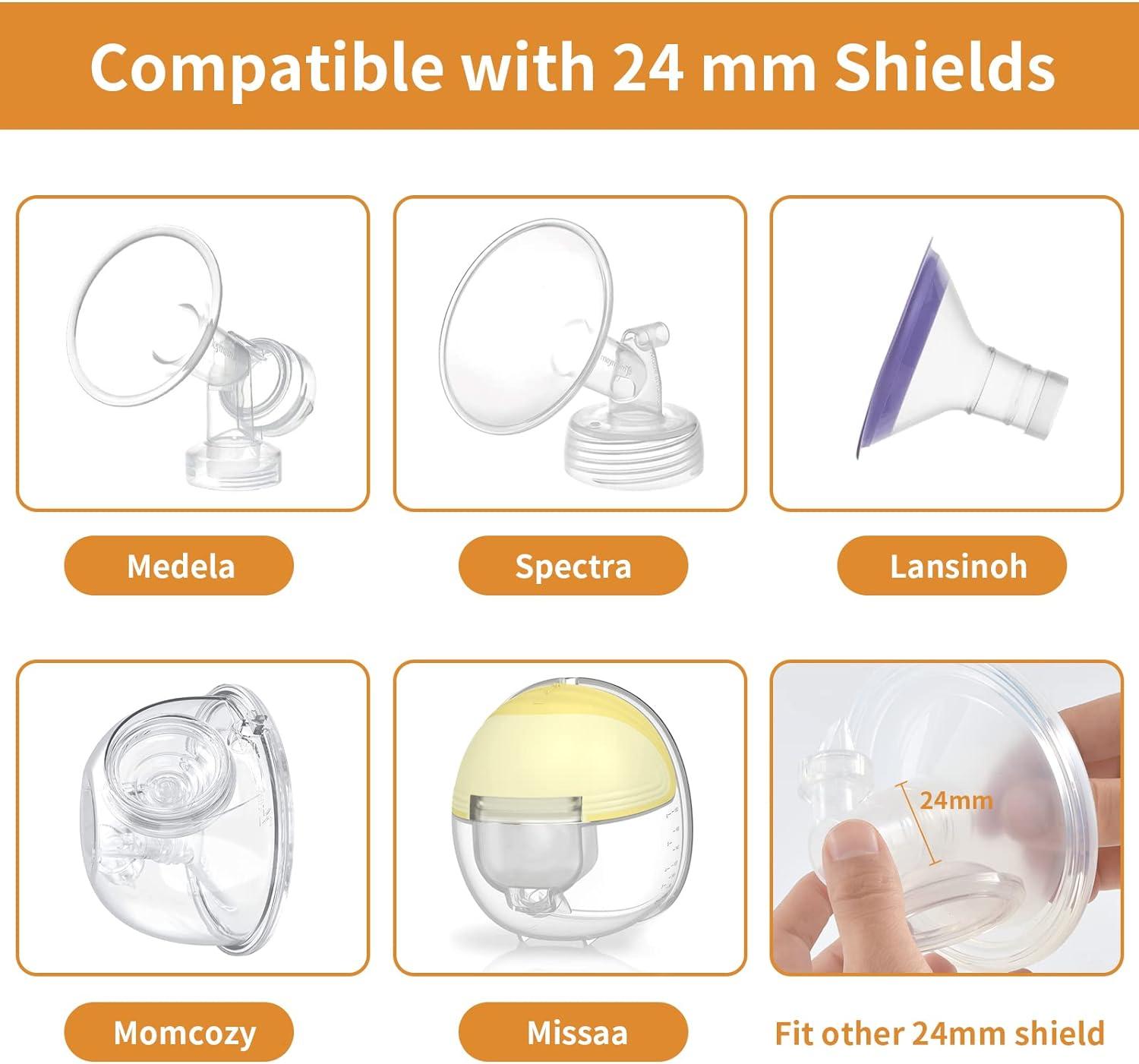 TOVVILD Flange Inserts17mm 19mm Suitable for Medela Elvie 24mm Shields