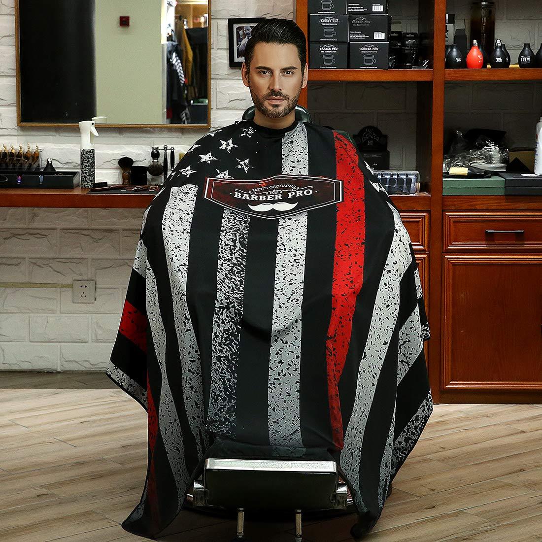 Cool Men Barber Cape for Men Professional Hair Cutting Salon Cape with Snap  Closures Waterproof Large Hairdressing Styling Cape Gown Apron for Barber-  63 inch× 56 inch (Black), Black, 63”× 56” : .in: Beauty