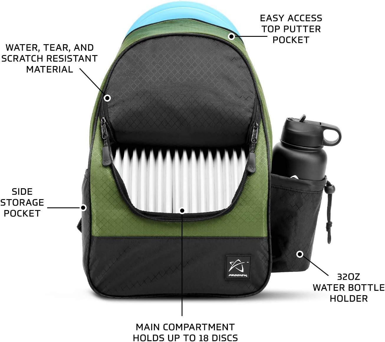 Prodigy Disc BP-4 Disc Golf Backpack 16-18 Disc Capacity Dark