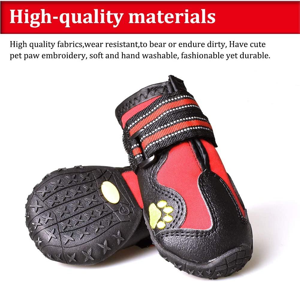 CovertSafe Non-Slip Waterproof Dog Boots 4Pcs Size