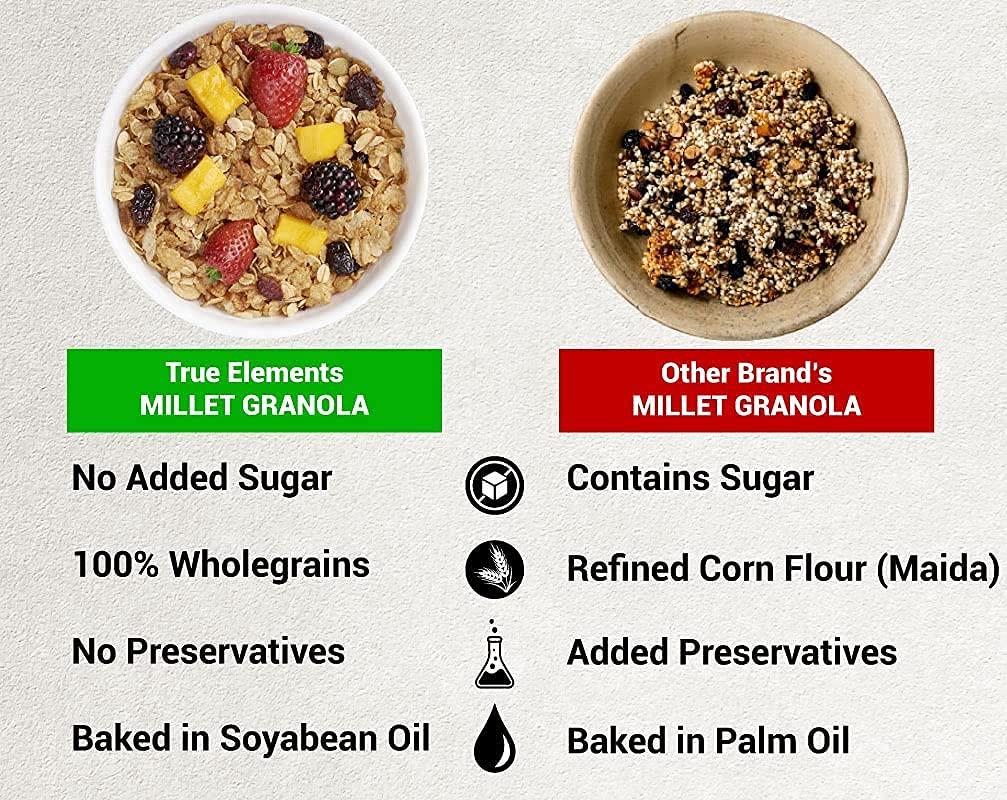 True Elements Millet Granola 31.74 Oz with 21 Millets like Jowar