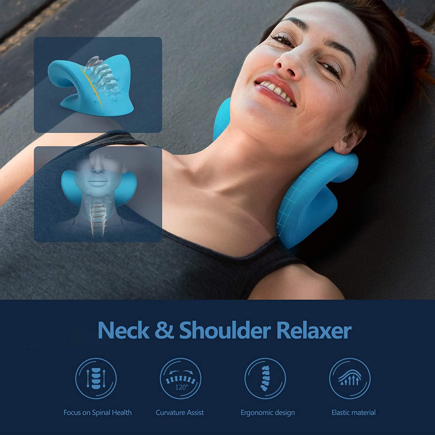 StrongTek Cervical Neck Stretcher - Orthotic Traction Device For Head, Shoulder & Spine Alignment, TMJ Pain Relief