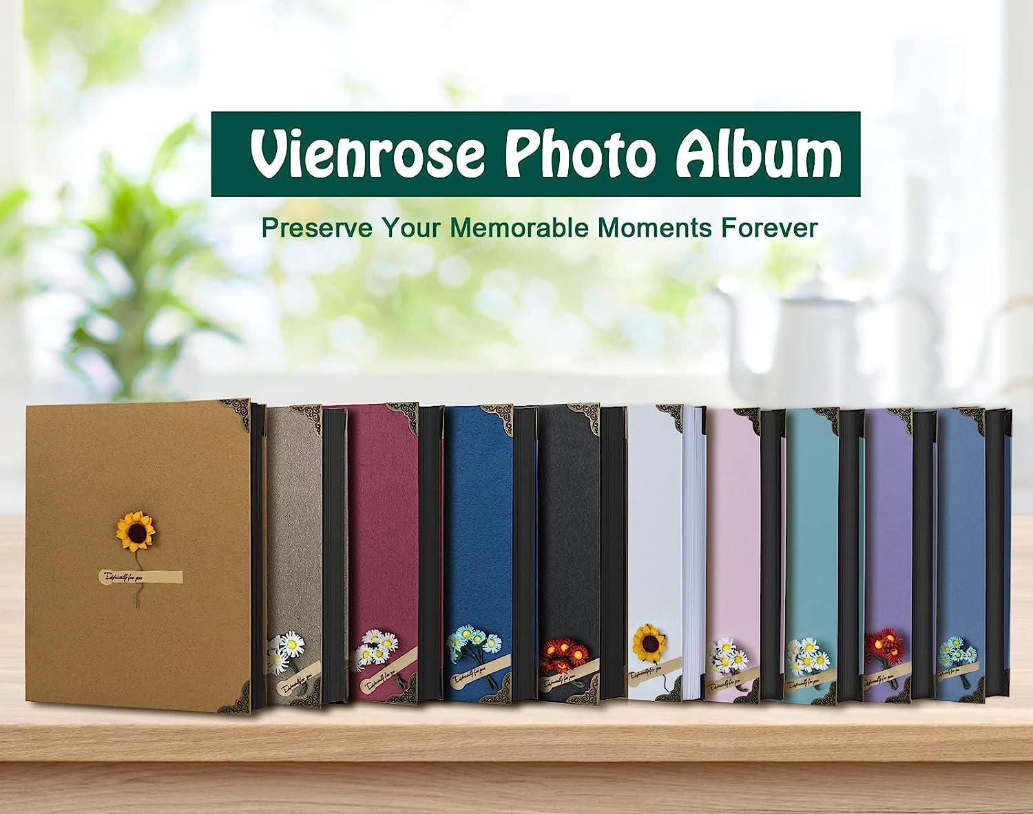Vienrose Photo Album Scrapbook 60 Pages Hardcover 8.5 x 11 Inch with DIY  Scrapbooking Kit 3 Rings White Paper Scrapbook for Lover Friends Kids  Anniversary Wedding Gift 8.5'' x 11'' White