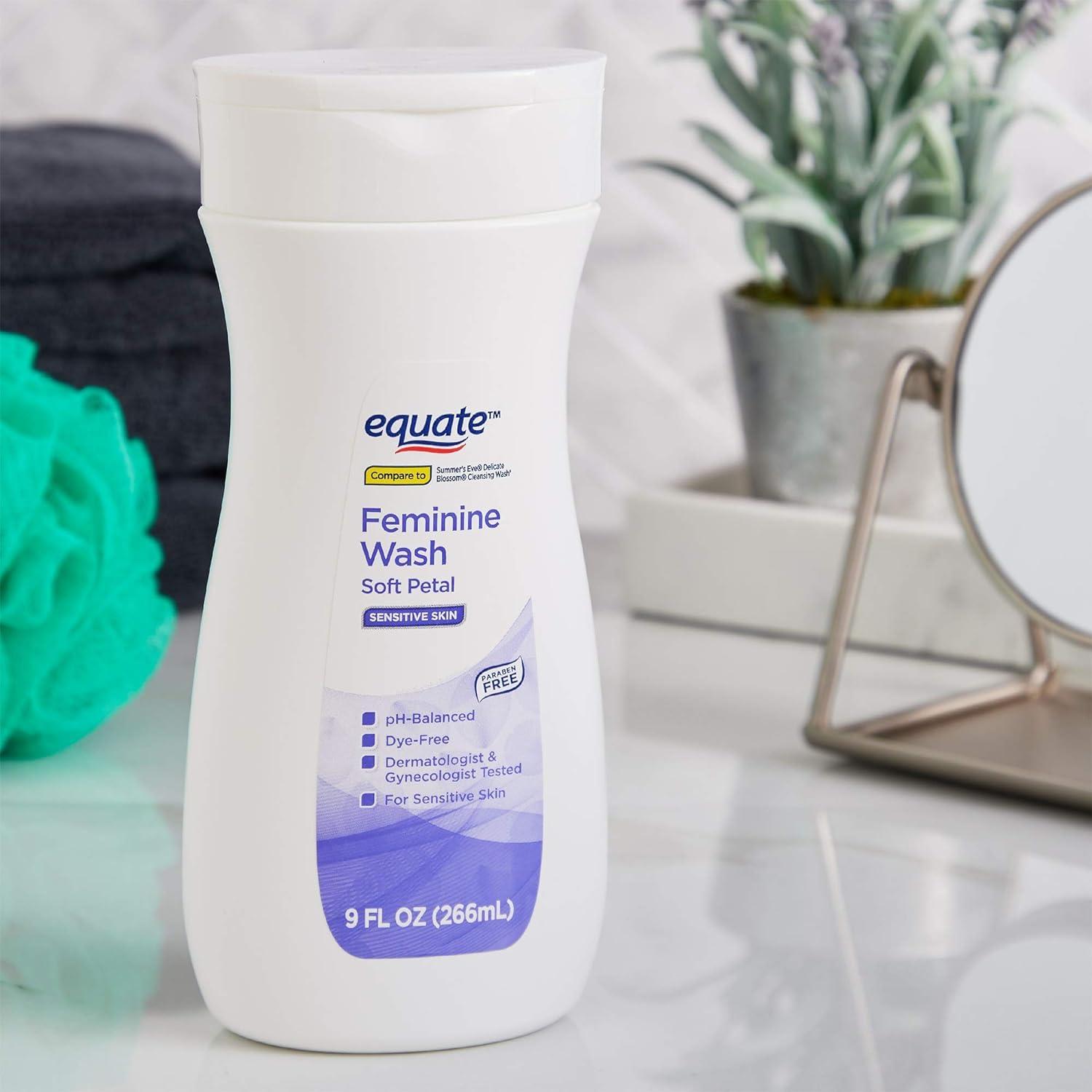 Equate Feminine Wash Sensitive Skin Soft Petal 9 oz to