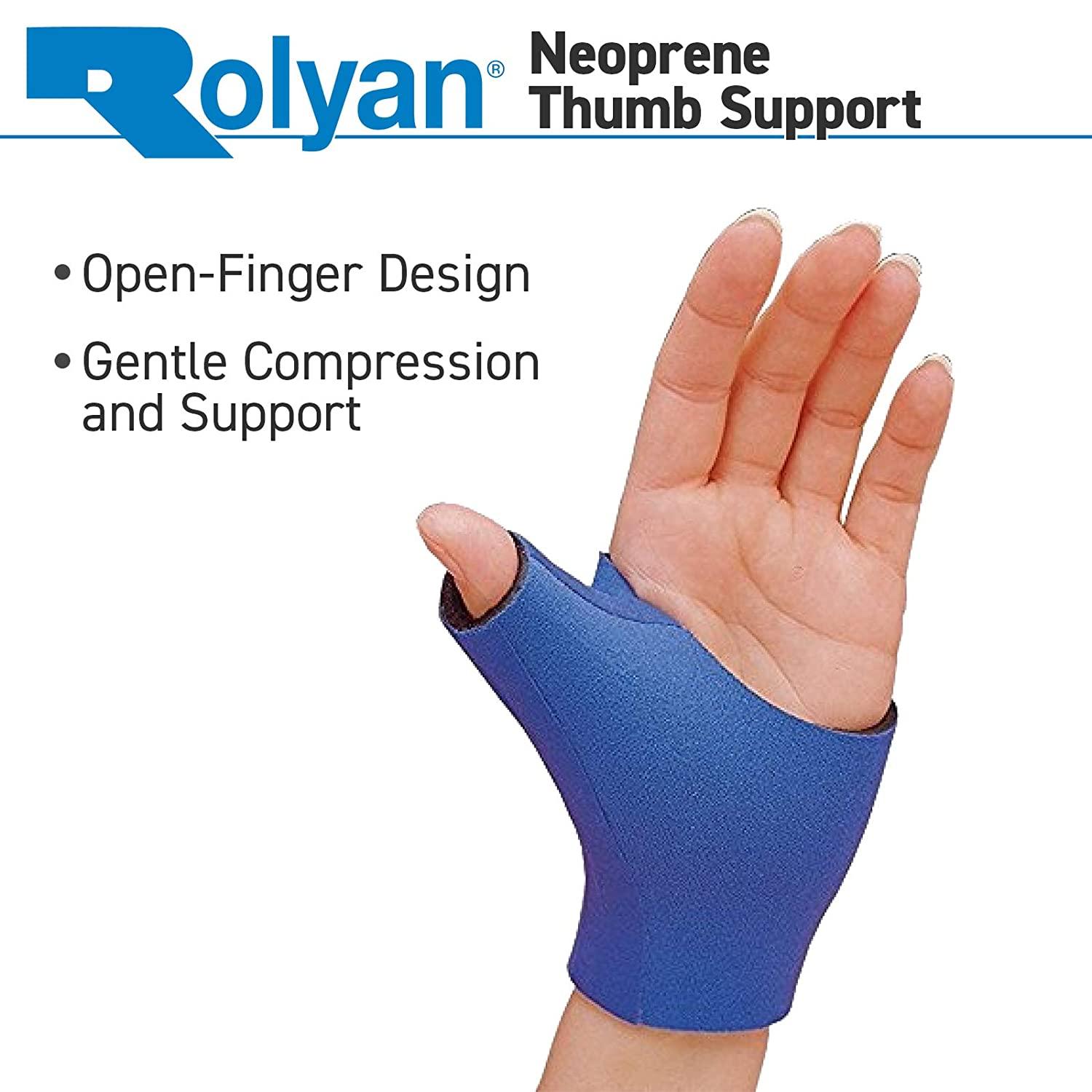 Rolyan 18197 Neoprene Pull On Thumb Support, Wrist Compression Sleeve