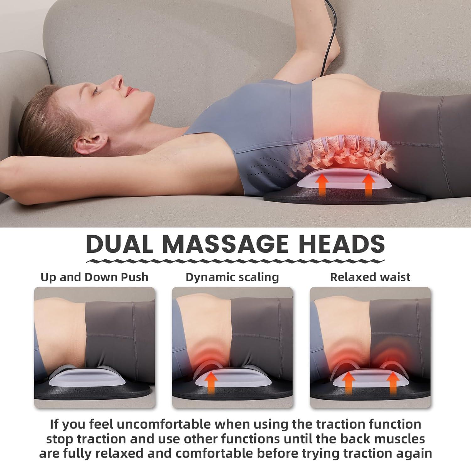 Electrical Lumbar Traction & Massage Device - Dynamic Back Massager with  Heat & 3-Step Vibration for Pain Relief | Buy Now with Express  International Delivery | GoSupps.com