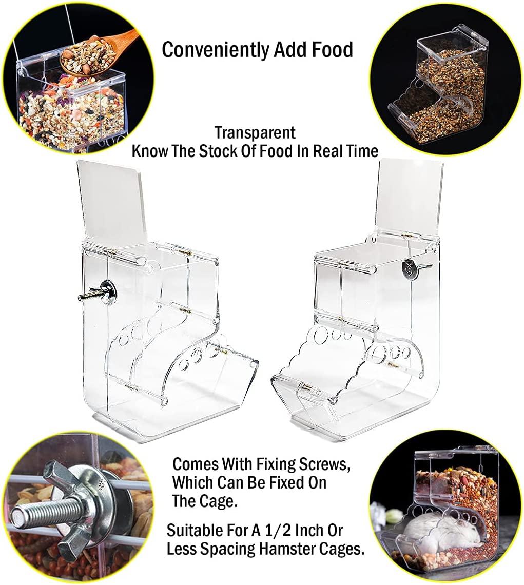 Hamsters Feeder Small Animals Automatic Dispenser Gravity Auto