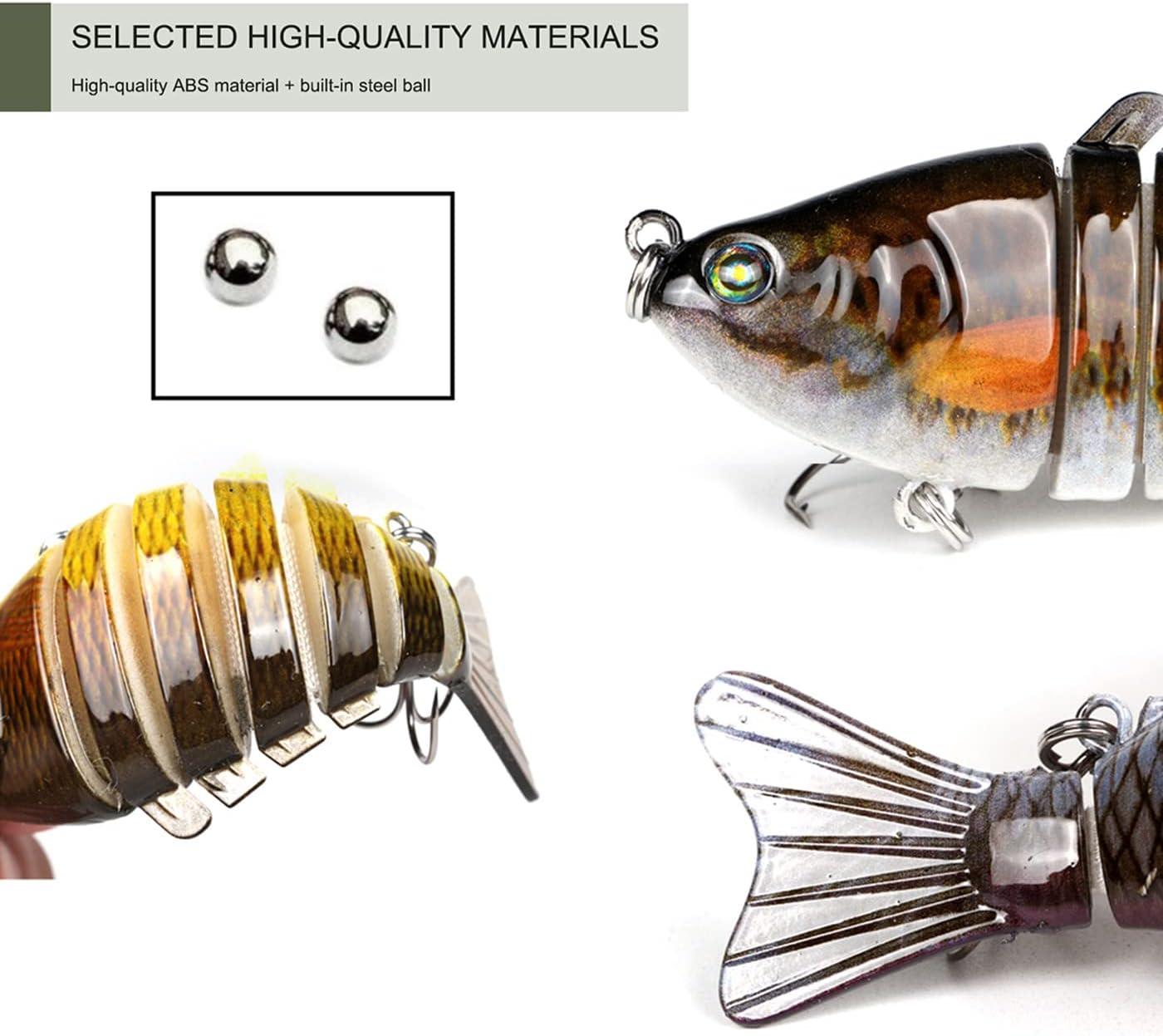 Betterjonny 5-Piece Fishing Bait Set | 10cm Multi Joint Wobbler Jerkbait -  3D Lifelike Swimbait for Hecht Barsch Zander with Hooks & Bait Box -  International Shipping Available | Buy Now with