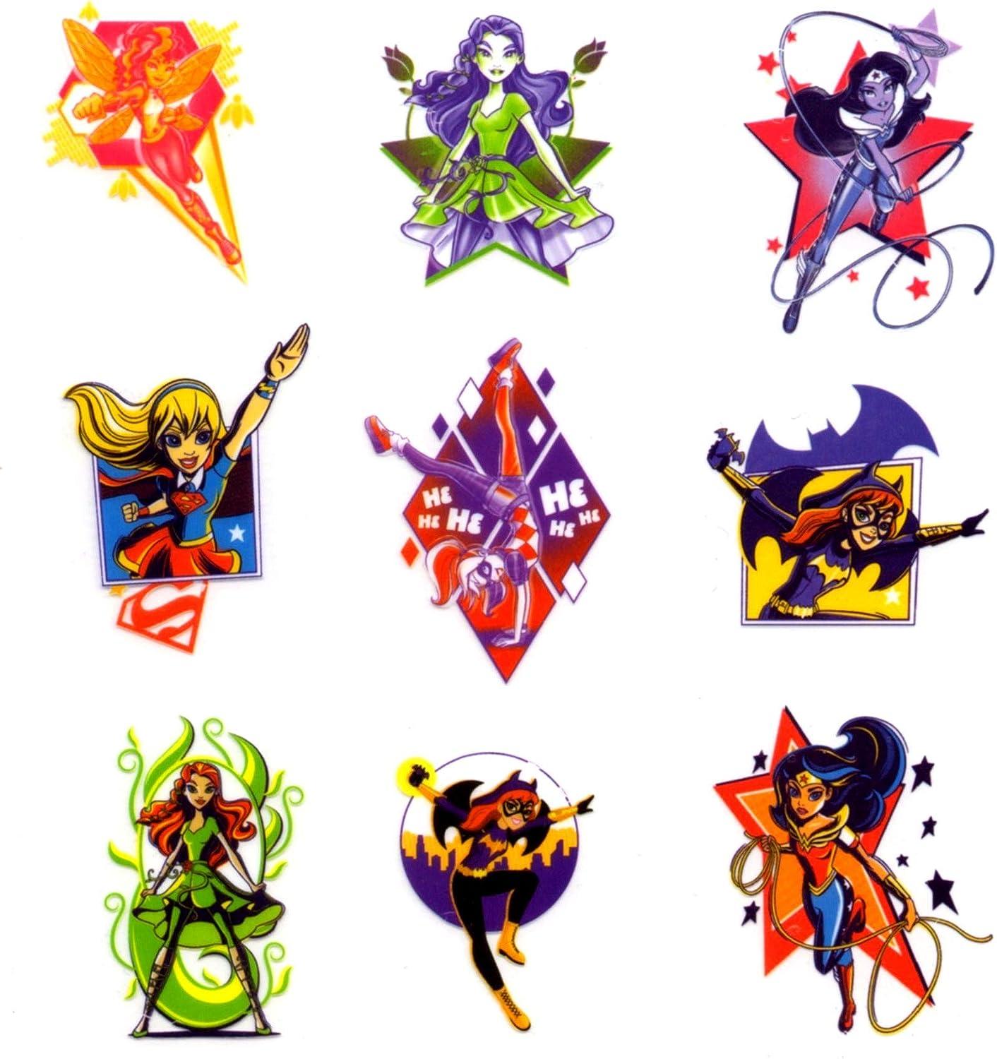 DC Super Hero Girls Assorted Temporary Tattoos Set of 75