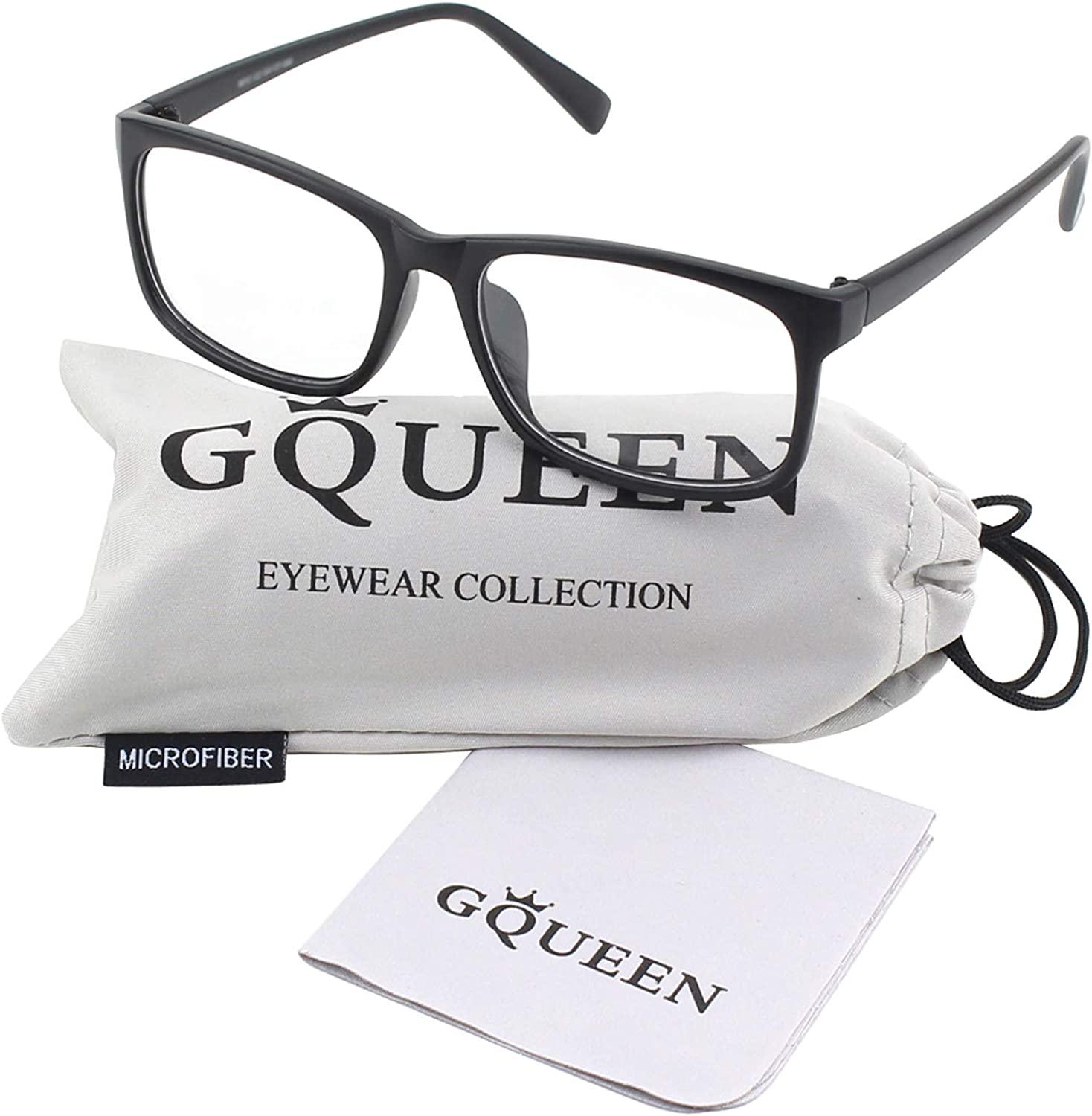 GQUEEN Fashion Non Prescription Fake Glasses Women Men Clear Lens UV400  Square Round Tortoise Frame, 1.1 Tortoise, Medium : :  Clothing, Shoes & Accessories