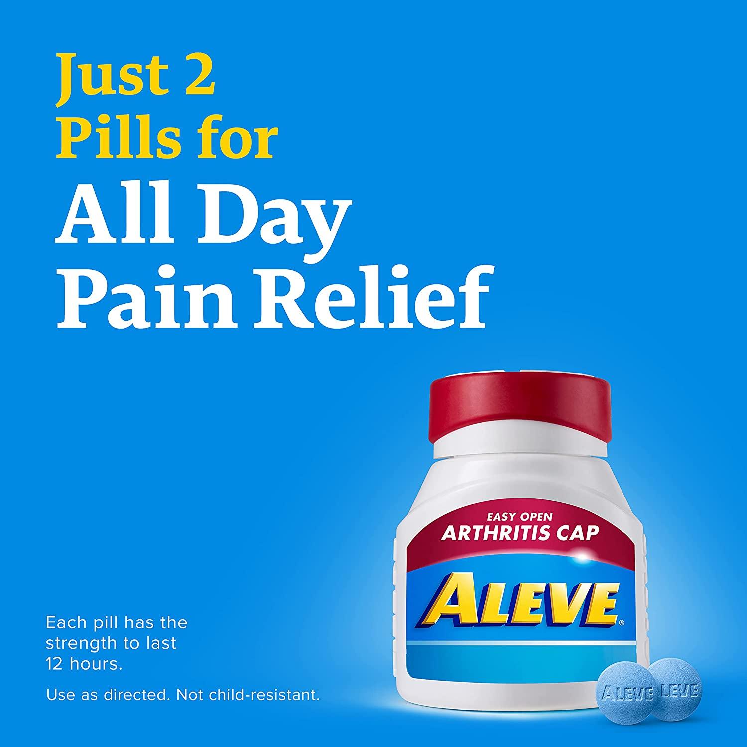Aleve Easy Open Arthritis Cap Tablets, Naproxen Sodium for Pain Relief