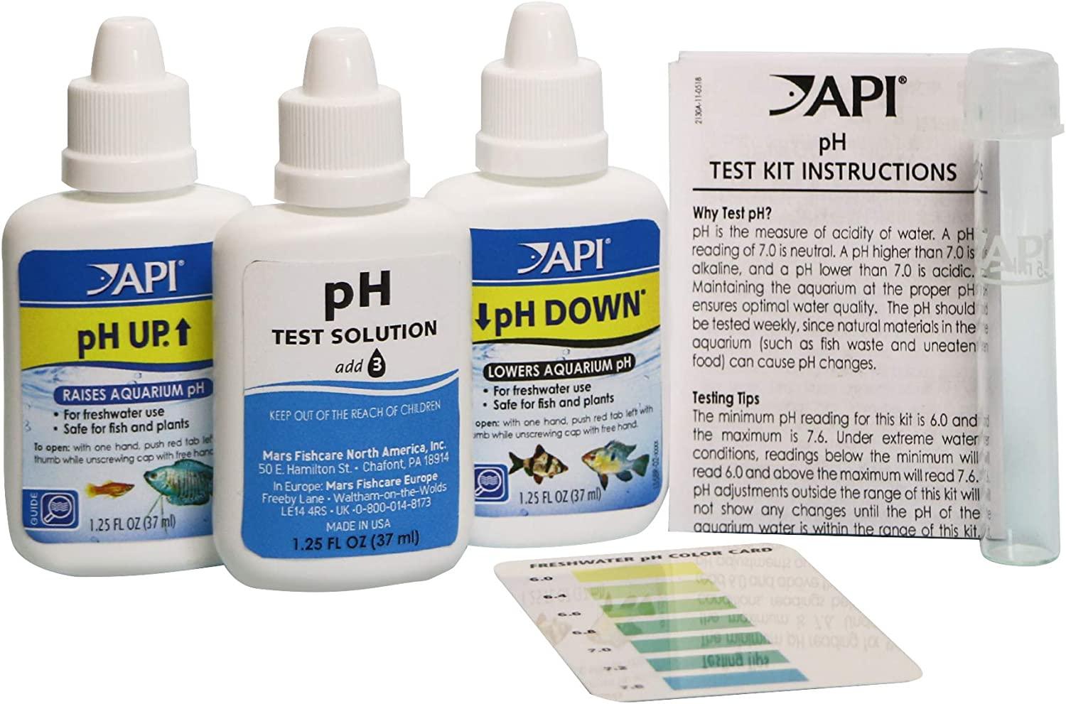 API pH TEST & ADJUSTER KIT 250Test Freshwater Aquarium Water pH Test