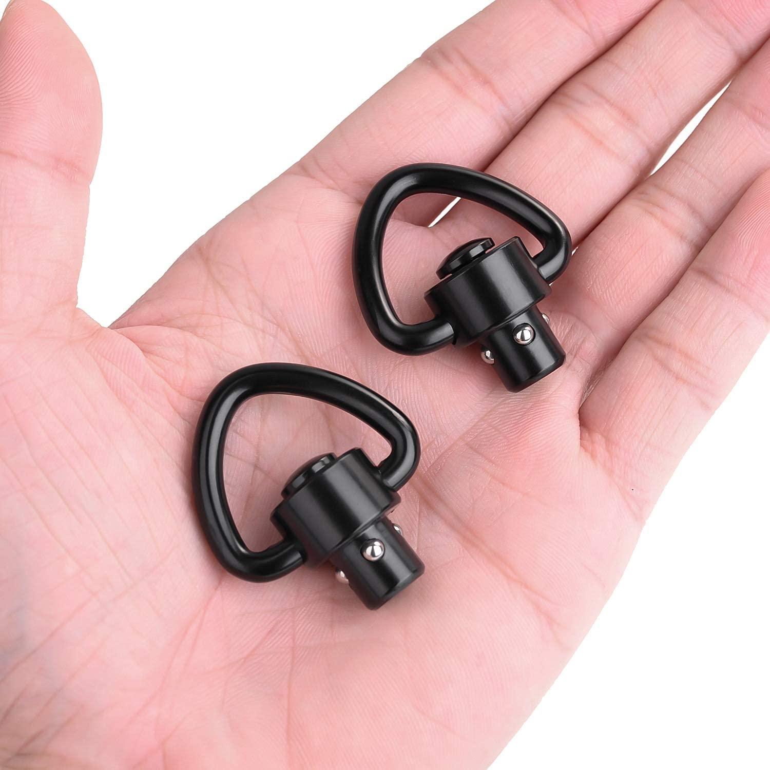 EAmber QD Sling Swivel Mount 2 Point Sling Qd Quick Detach/Release, 2 Pcs