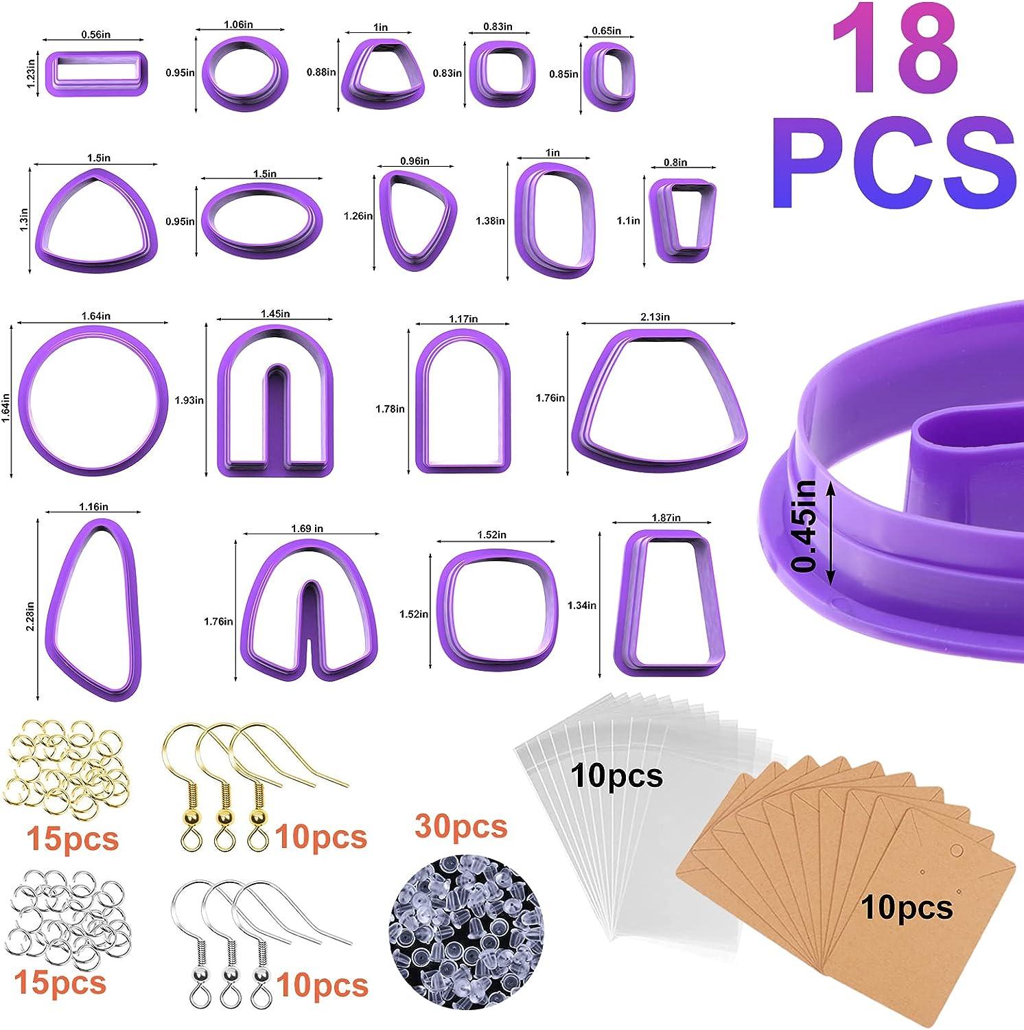Polymer Clay Cutters  Polymer Clay Earring Kit With 18 Shapes Of Clay