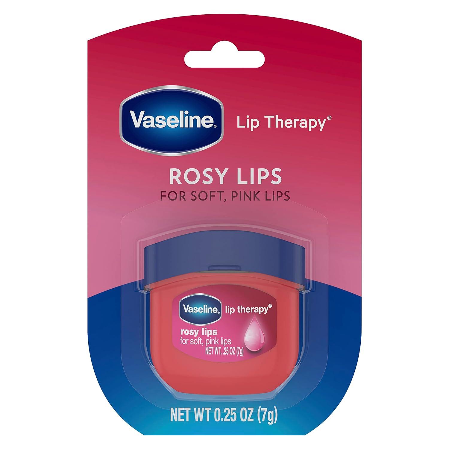 Vaseline Rosy Lips Lip Therapy Mini 6Pack Petroleum Jelly with Light