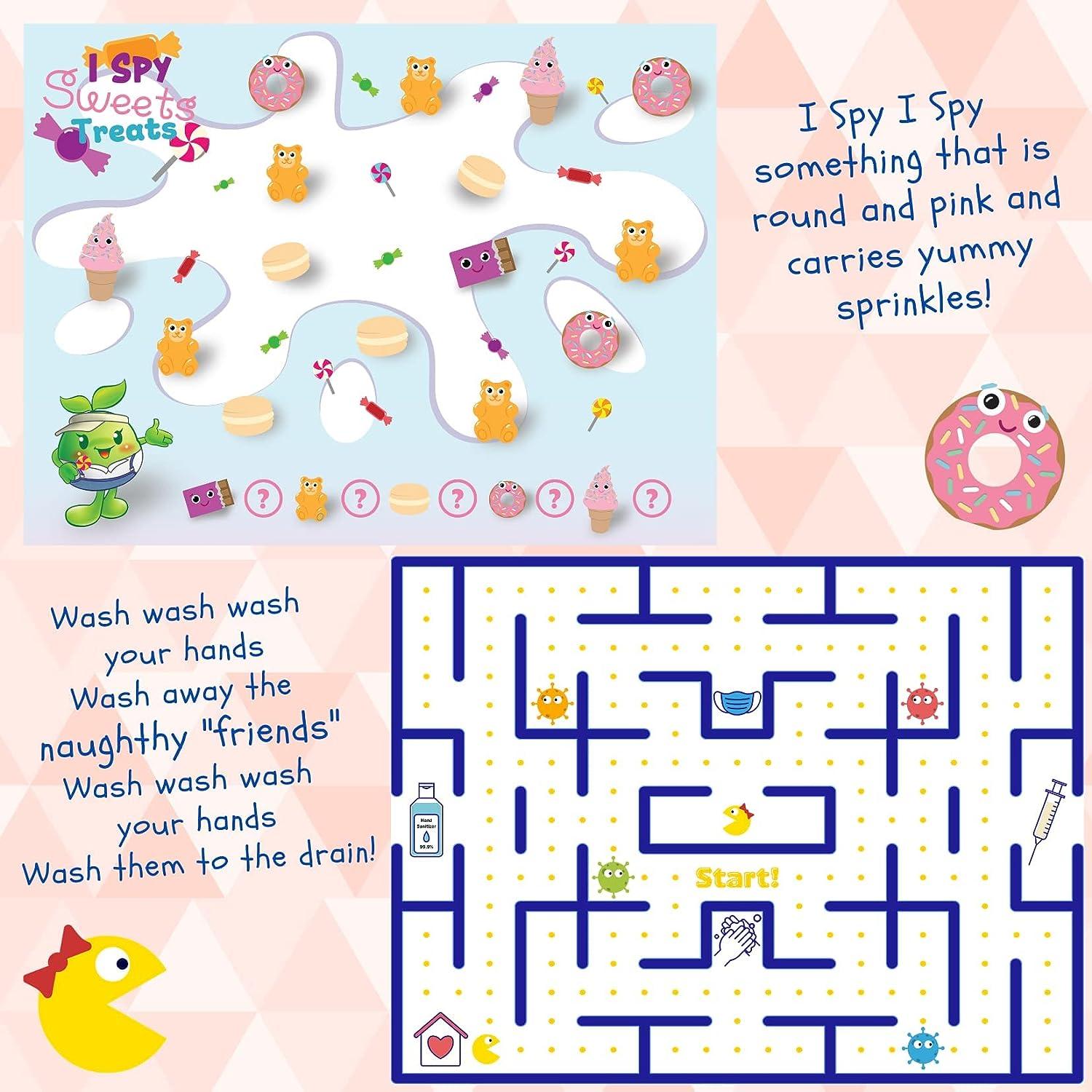 Toddler Placemats (12 to 48 Months) Set of 4 Placemats Education