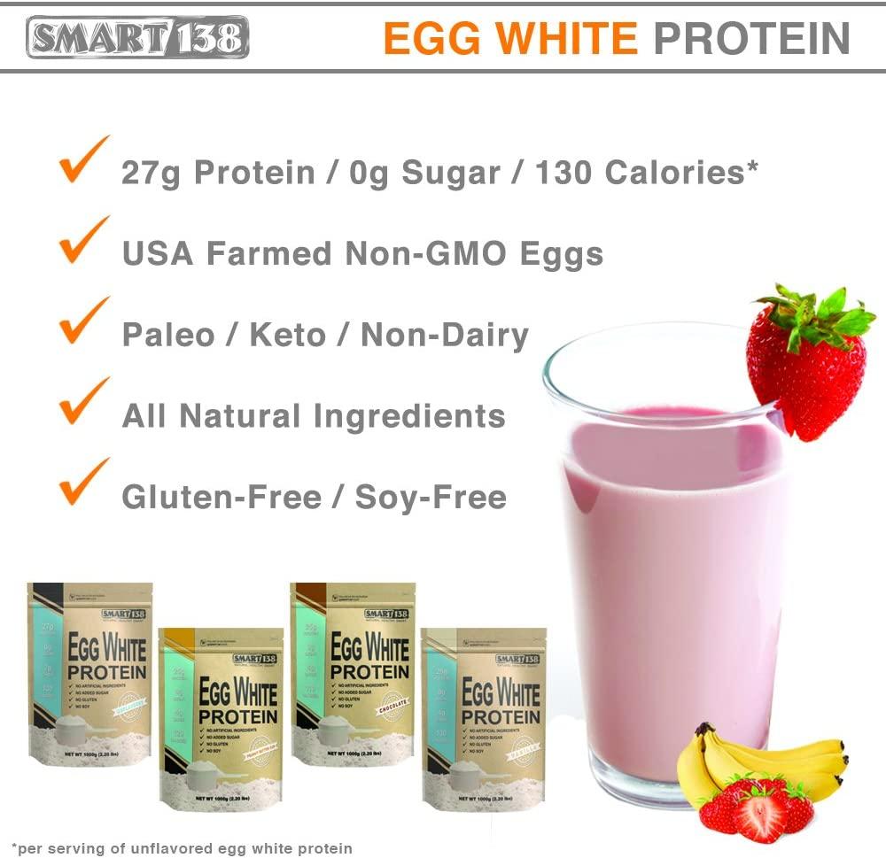 Egg White Protein Powder NonGMO, GlutenFree, SoyFree, DairyFree, Keto (Low Carb), Paleo