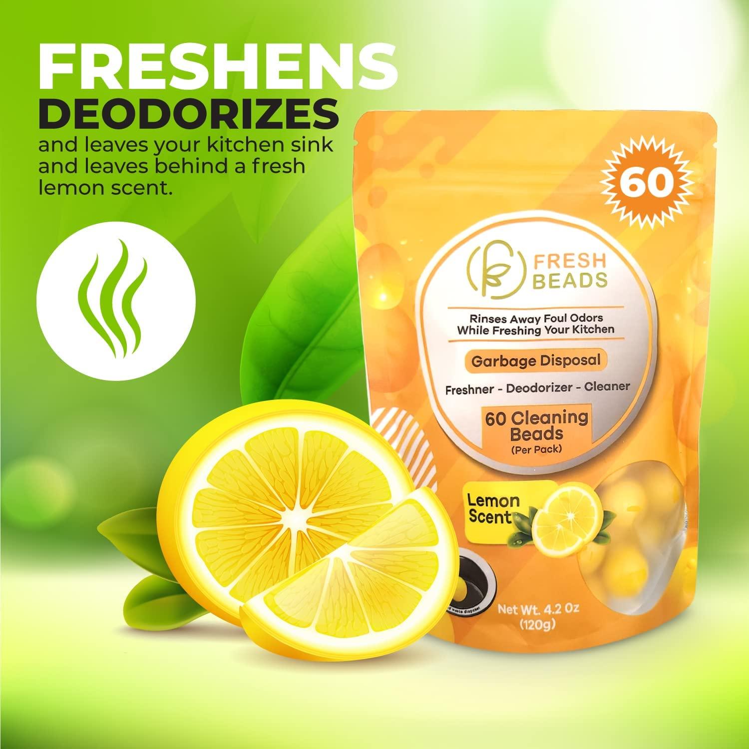 60Count Sink Garbage Disposal Cleaner, Freshener & Deodorizer Lemon