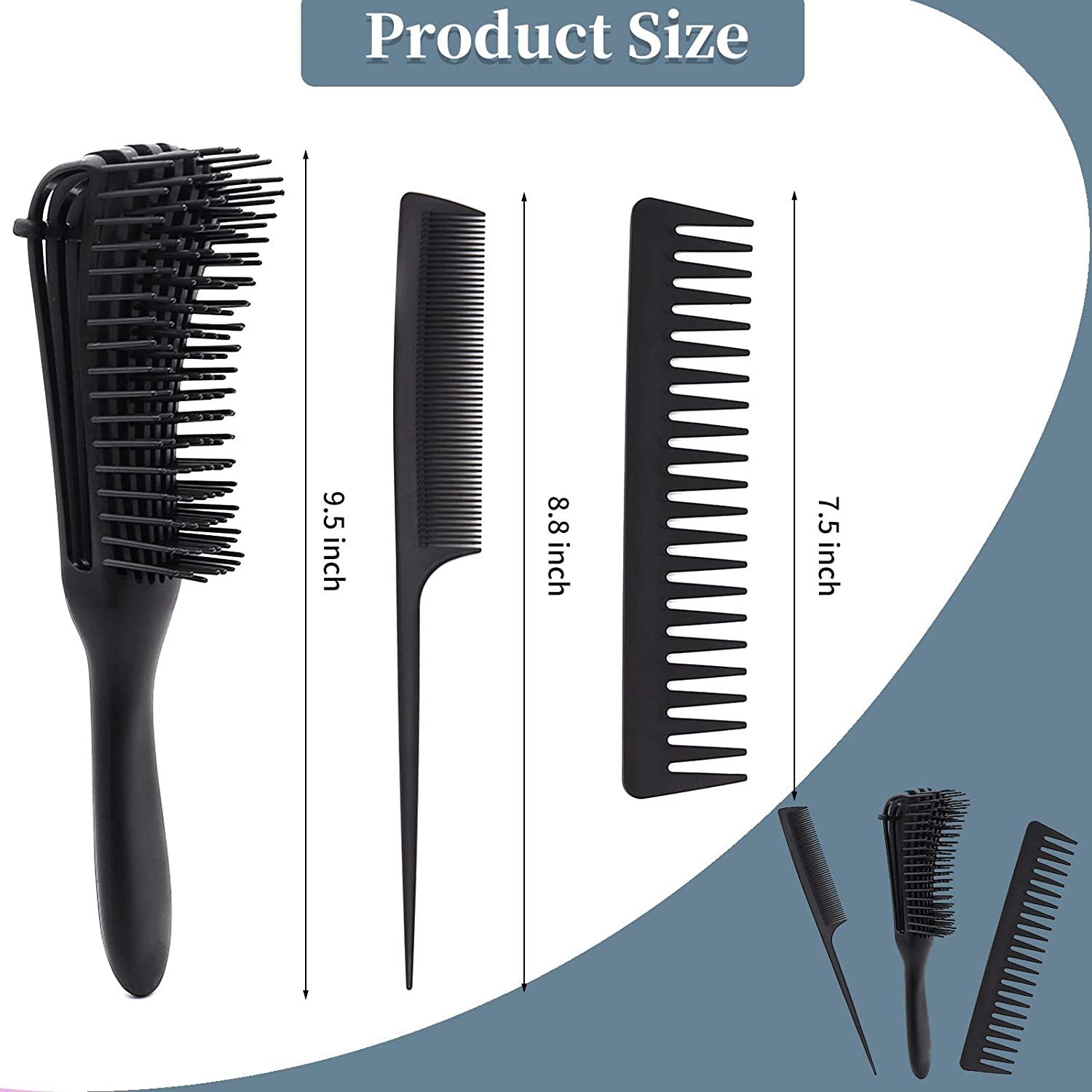 Collapsible Silicone Hair Dryer Diffuser & Detangler Brush Set