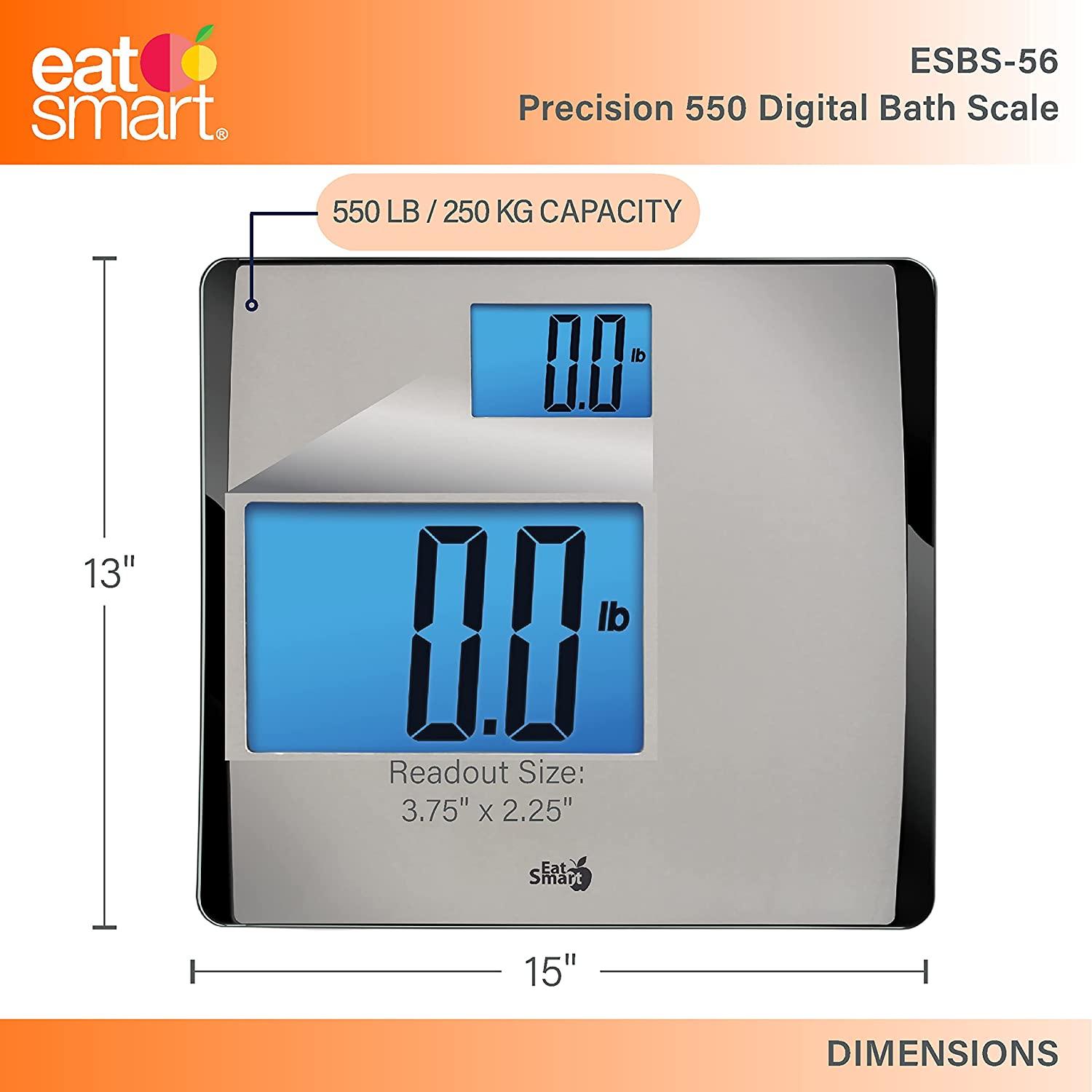 Eatsmart digital bathroom scale top