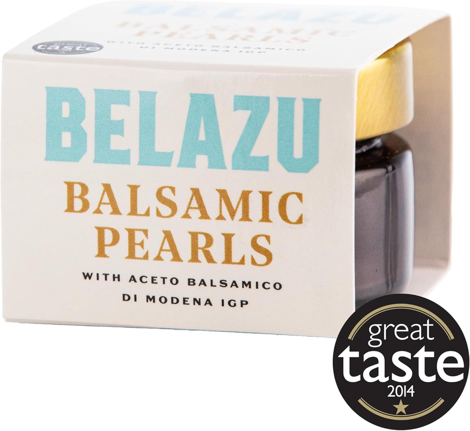 Belazu Balsamic Pearls 55g Gourmet Balsamic Vinegar Spheres for Culinary Delights