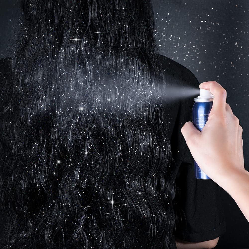 Ibcccndc Glitter Spray for Hair and Body Clothing Make Up Long