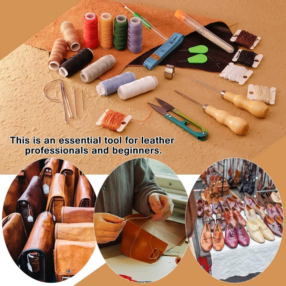 Tikjiua 59 Pcs Leather Sewing Kit Leather Needles for Hand Sewing Heavy  Duty Sewing Upholstery Repair Kit Waxed Thread Large-Eye Stitching Needles  for Carseat Backpack Carpet Boots Shoes Canvas Sofa