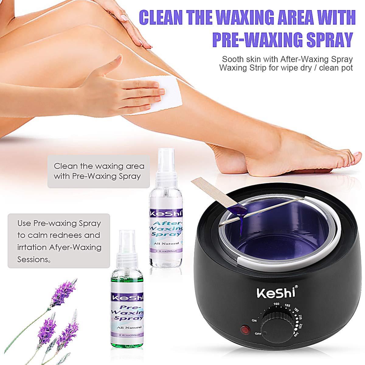 KeShi Waxing Kit Painless Hair Removal with Wax Warmer & Hard Wax