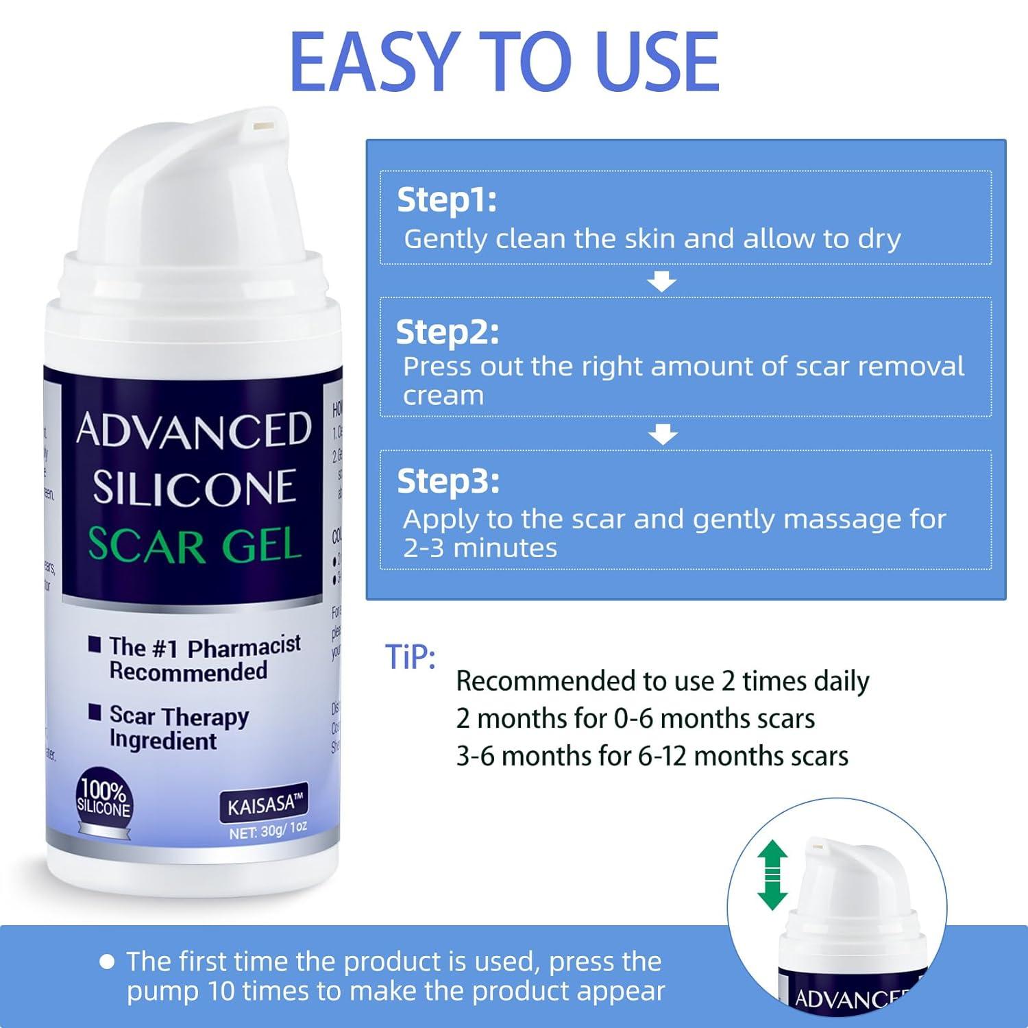 Advanced Scar Cream Silicone Scar Away Gel for Surgical Scars Body