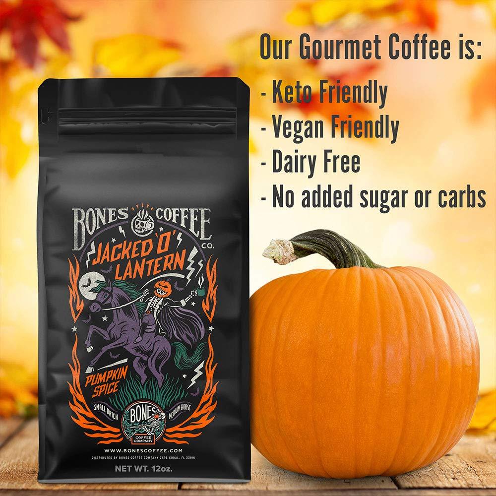 Bones Coffee Company Flavored Coffee Beans Jacked 'O' Lantern Pumpkin