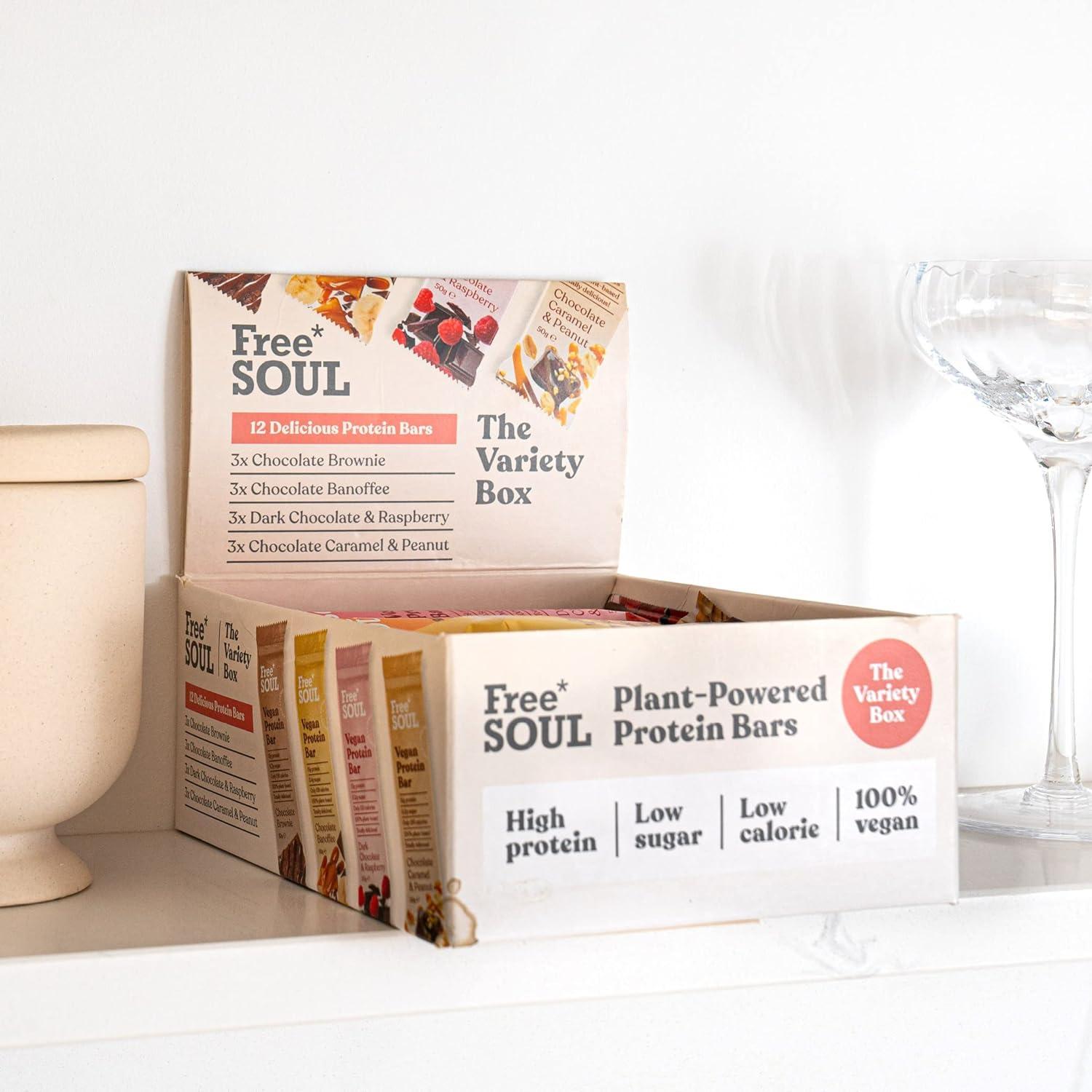 Free Soul Vegan Protein Bar Plant Based Chocolate Protein Bar High