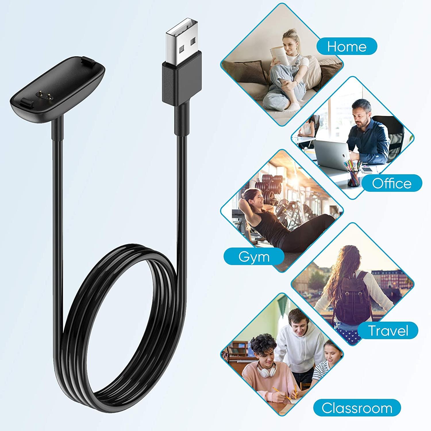 Sinoacc Caricatore USB Compatibile Con Fitbit Inspire / Inspire HR / Ace 2 - Cavo Di Ricarica 1 Metro (3,3 Ft)