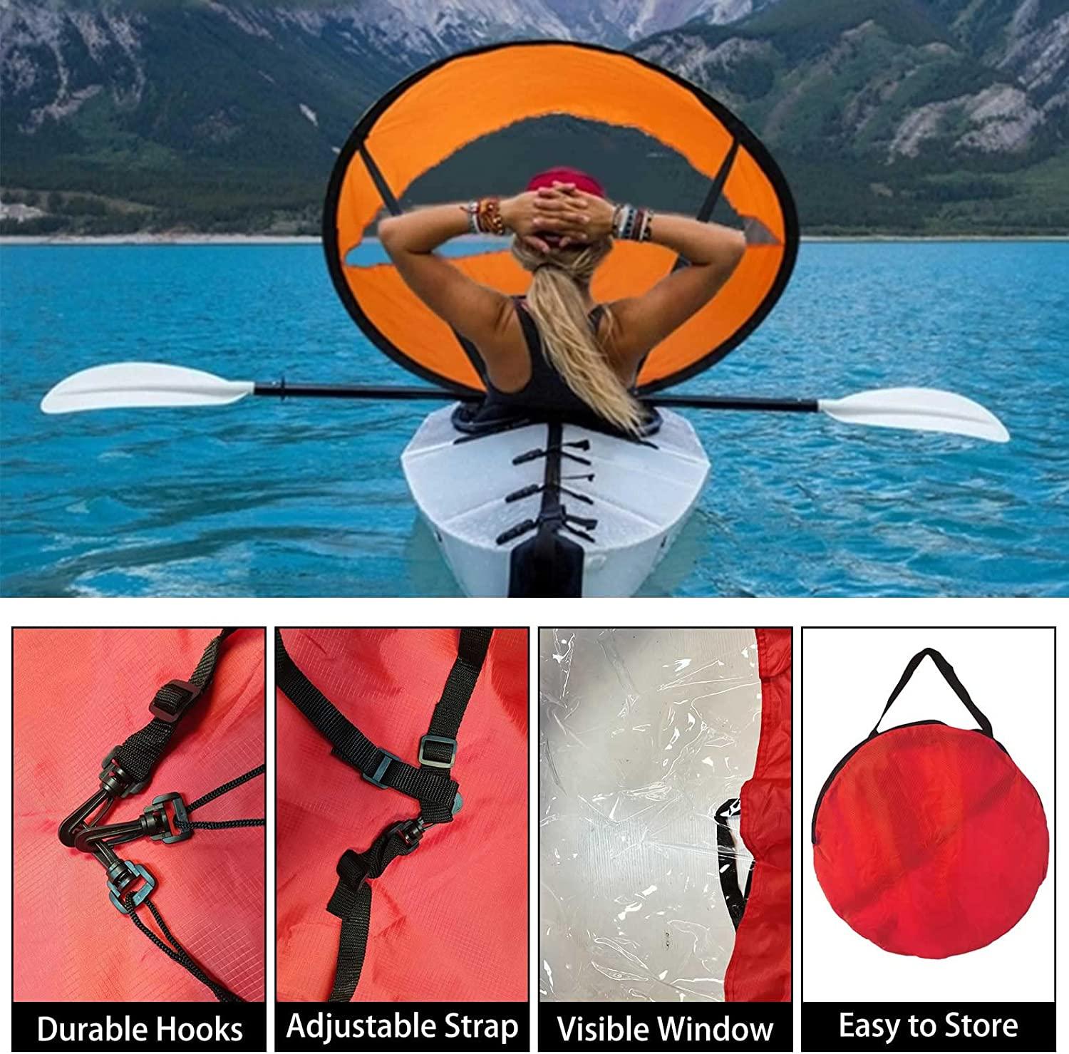 thumbnail image 2 of Inflatable Windsurf Sail With Backpack - Portable Downwind Sail For Kayaks & Boats 2 of 9