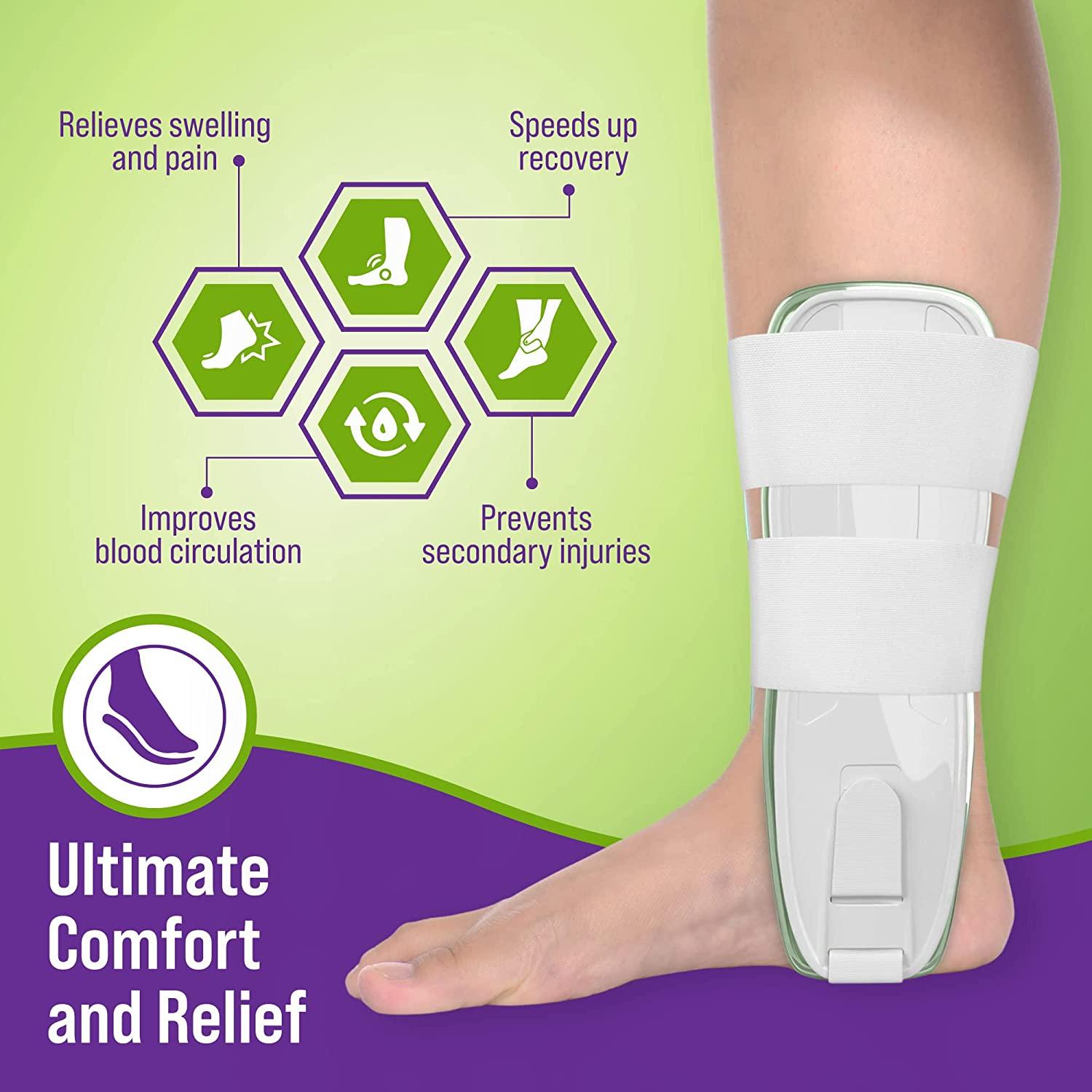 Premium Air Stirrup Ankle Brace Stabilizer With Air & Gel Cold Therapy