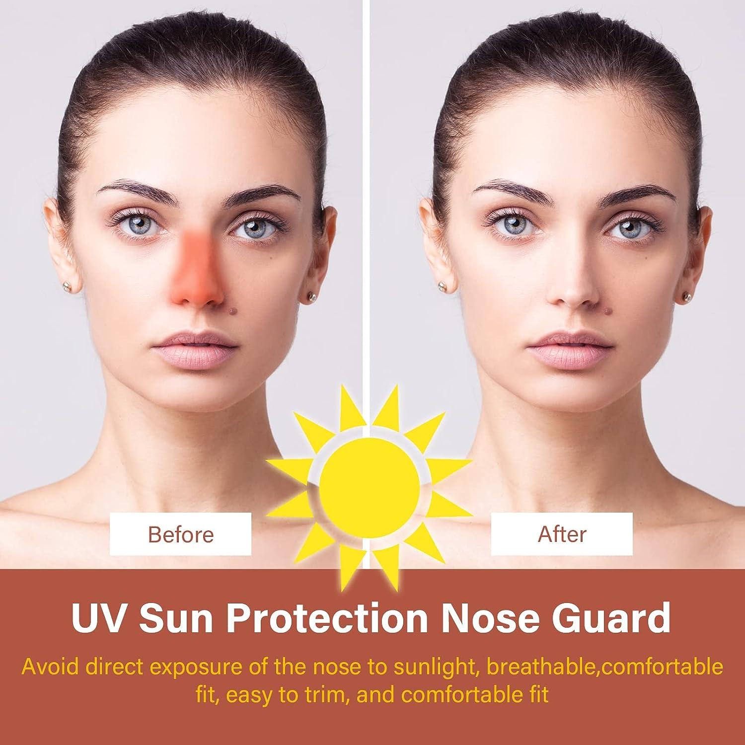 Sun Protection Nose Patch Nose Cover for Outdoor Sports Swimming Tanning  Reduce Nose Sun Exposure Beige 24Pcs