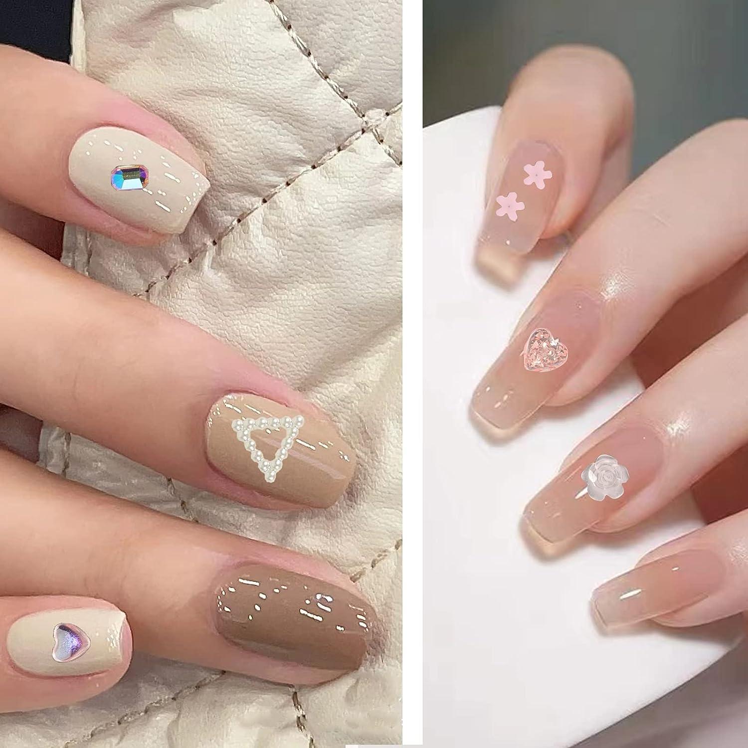 How to apply pearls & beads on your nails 