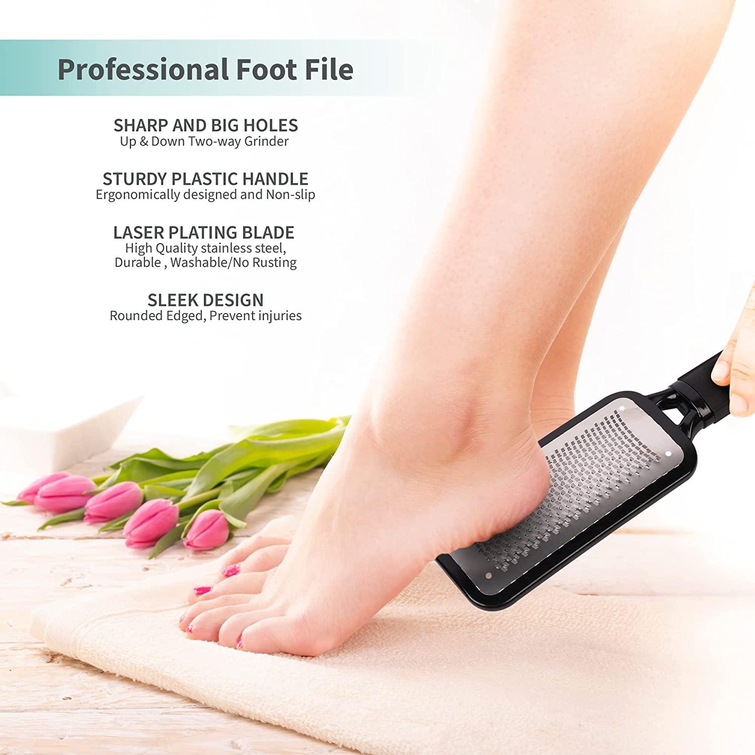 Riorre Professional Foot Scrubber for Hard Skin - Premium 3 in 1