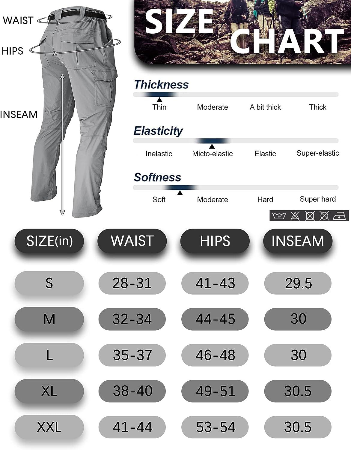 Travel & Hiking Pants, Lightweight, Quick Dry & Breathable