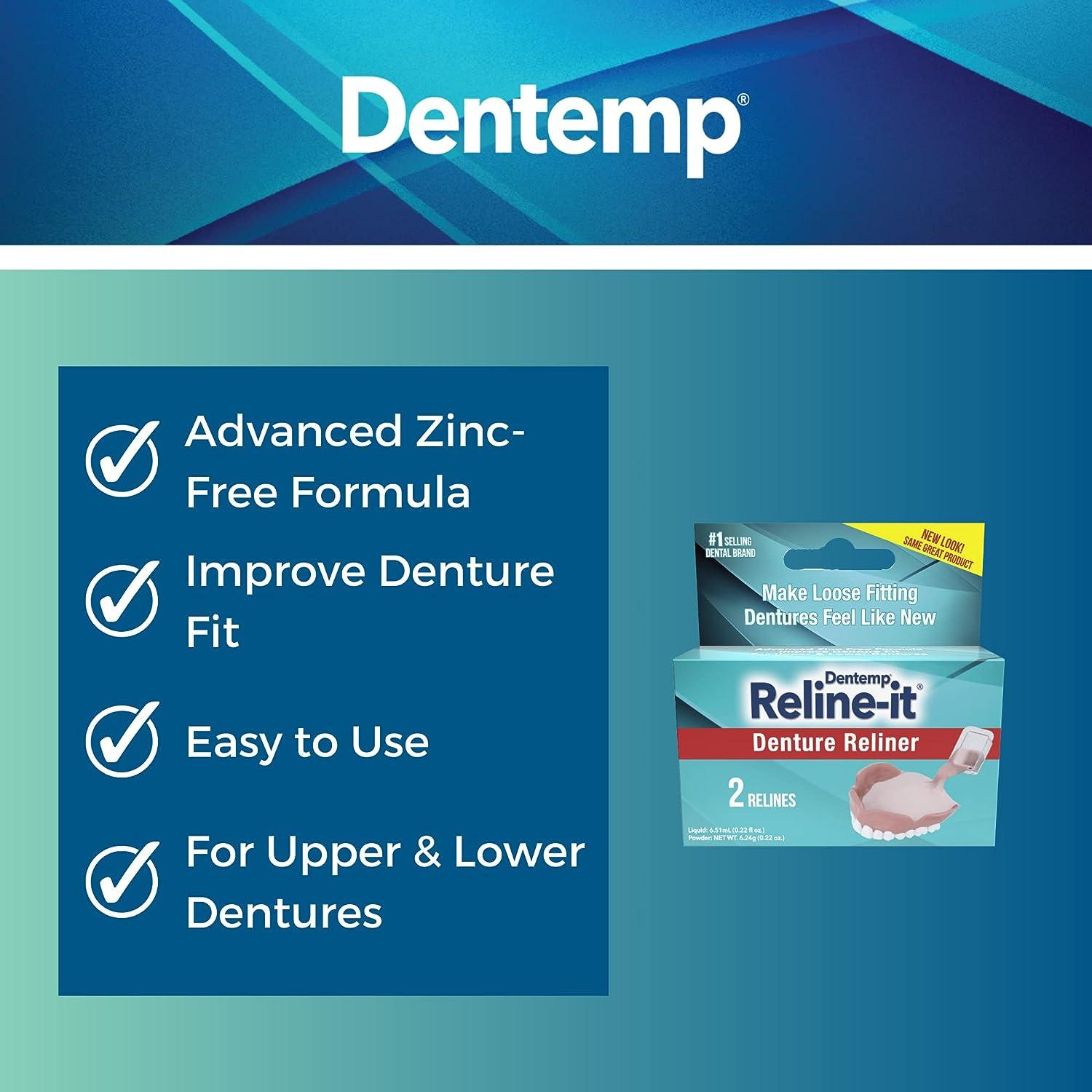 Dentemp Denture Reline Kit Advanced Formula for Tightening Dentures